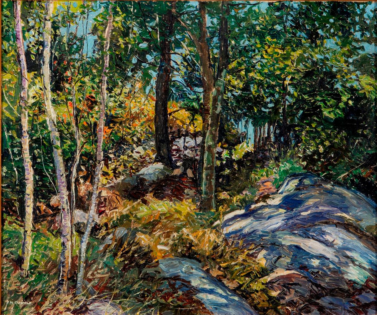 Edward Willis Redfield Landscape Painting - "Summer Woodland" 