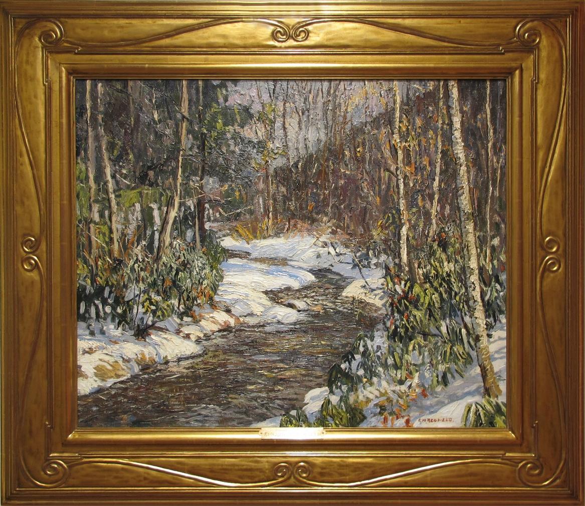Edward Willis Redfield Landscape Painting - "Woodland Brook" 