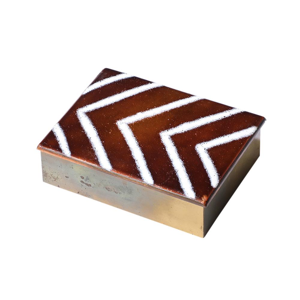 Caja de Edward Winter, esmalte, latón, con bisagra, Escuela de Cleveland, firmada en venta 3