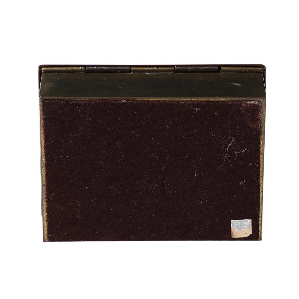 Caja de Edward Winter, esmalte, latón, con bisagra, Escuela de Cleveland, firmada en venta 11
