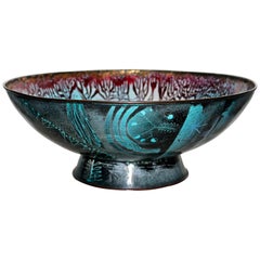 Edward Winter Important Large Enameled Copper Bowl