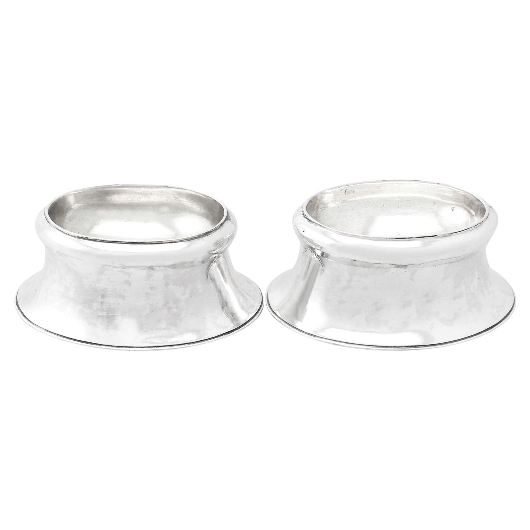 Edward Wood Antico inglese in argento Sterling Trencher Salts 1728