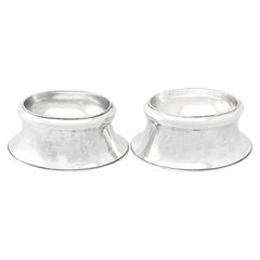 Edward Wood Antique English Sterling Silver Trencher Salts 1728