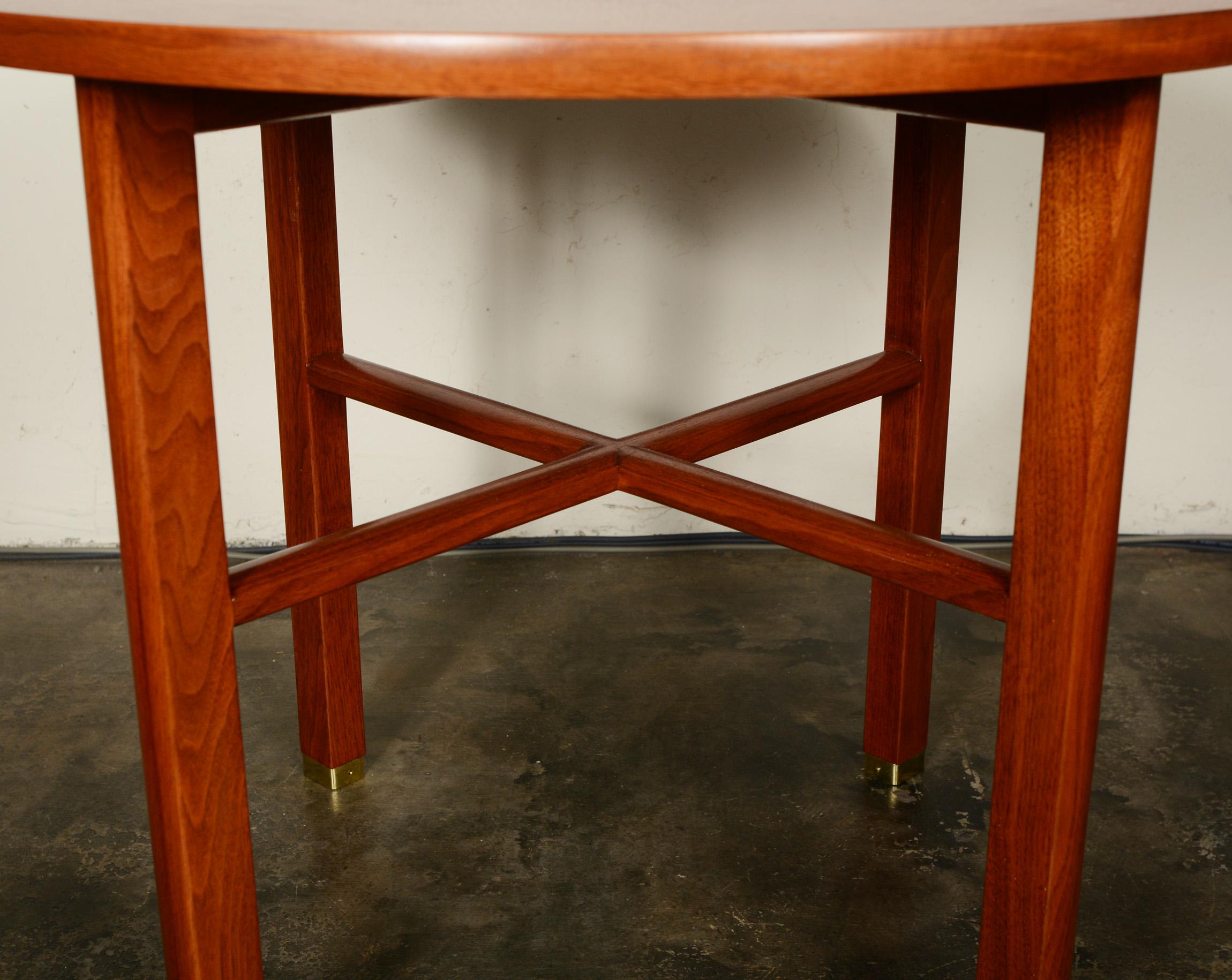 20th Century Edward Wormely X Base Walnut Side Table for Dunbar