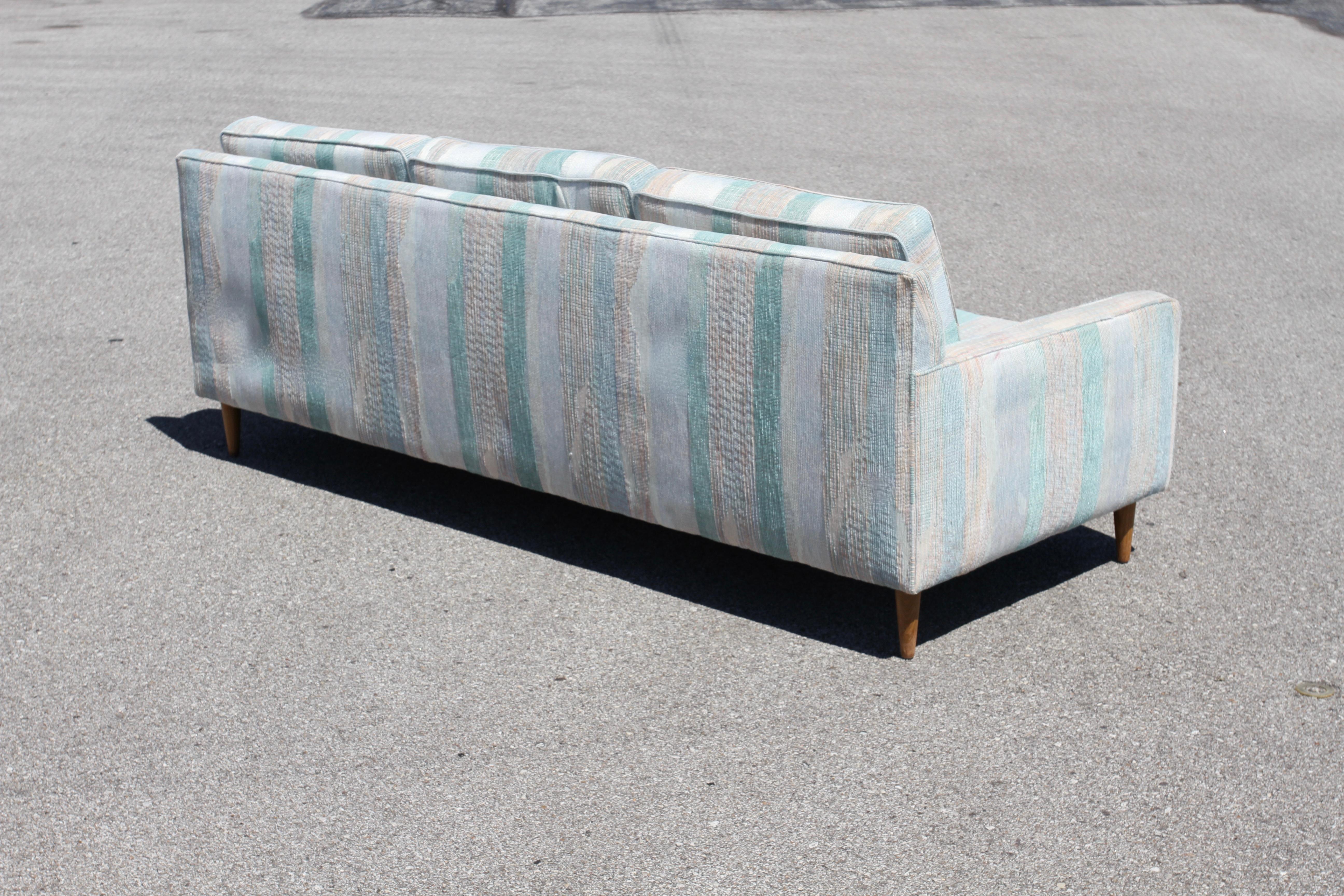 Mid-20th Century Edward Wormley 1950s Mid-Century Designed Dunbar for Modern 3 Seat Sofa For Sale