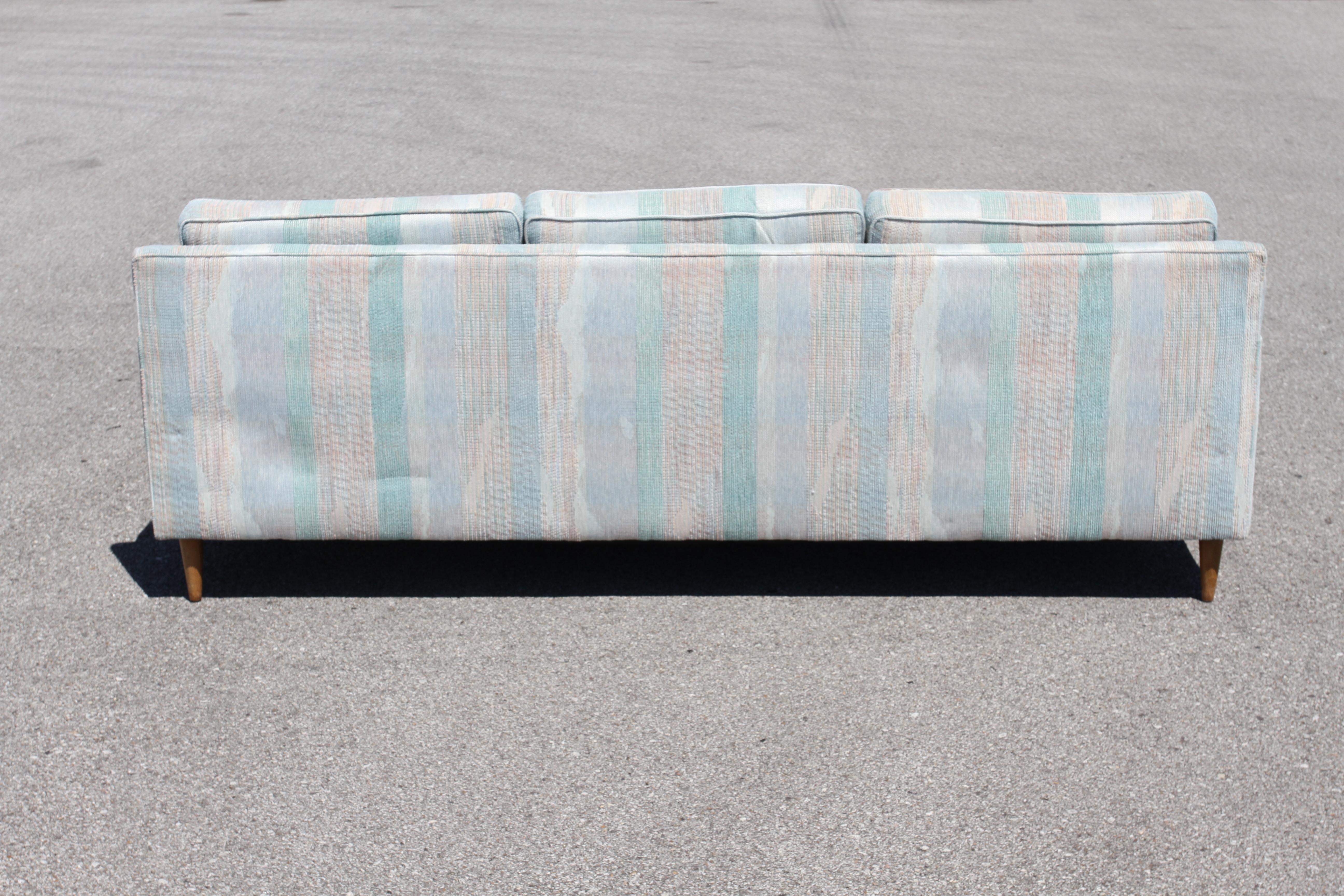 Walnut Edward Wormley 1950s Mid-Century Designed Dunbar for Modern 3 Seat Sofa For Sale