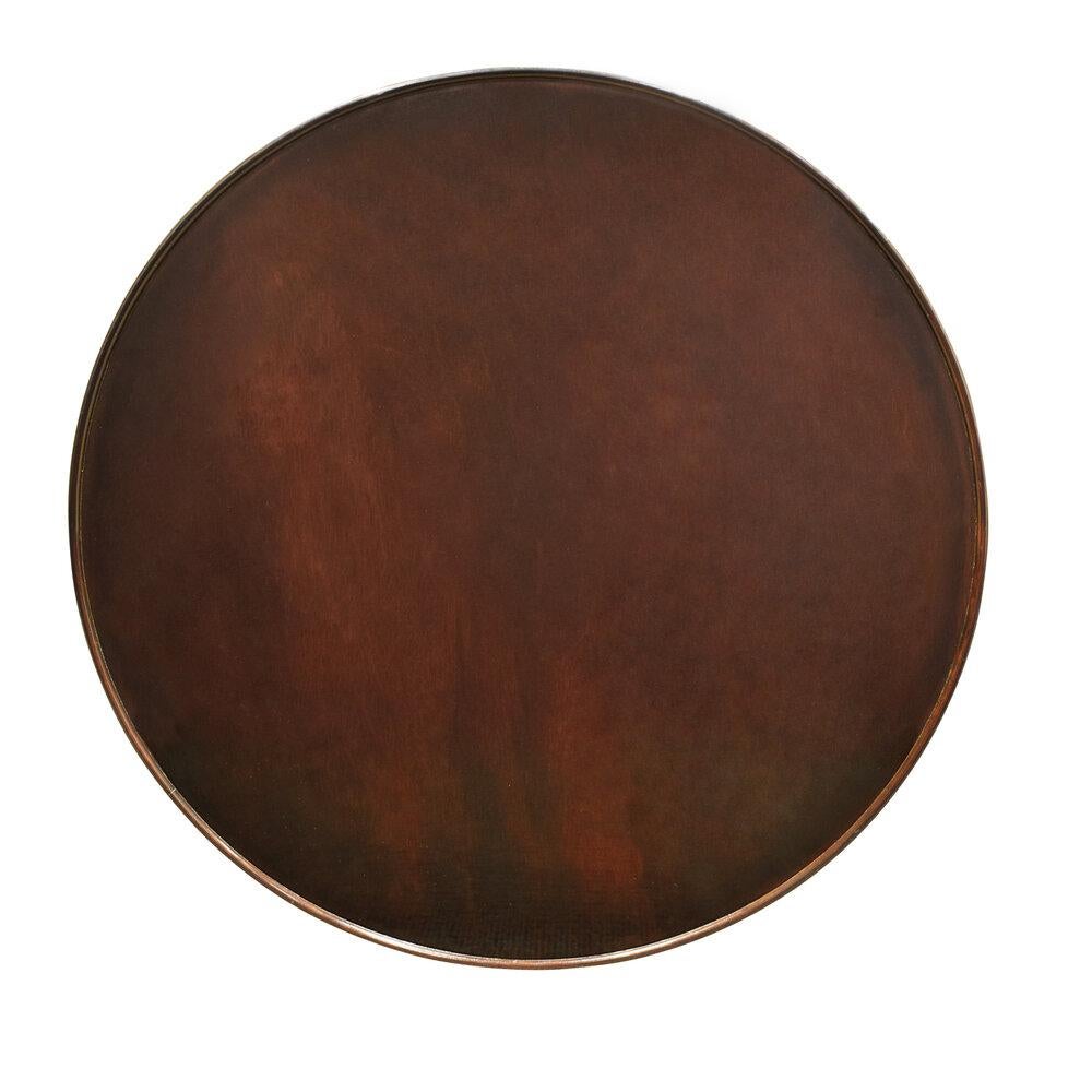 American Edward Wormley 2-Tier Round Side Table in Mahogany, 1947