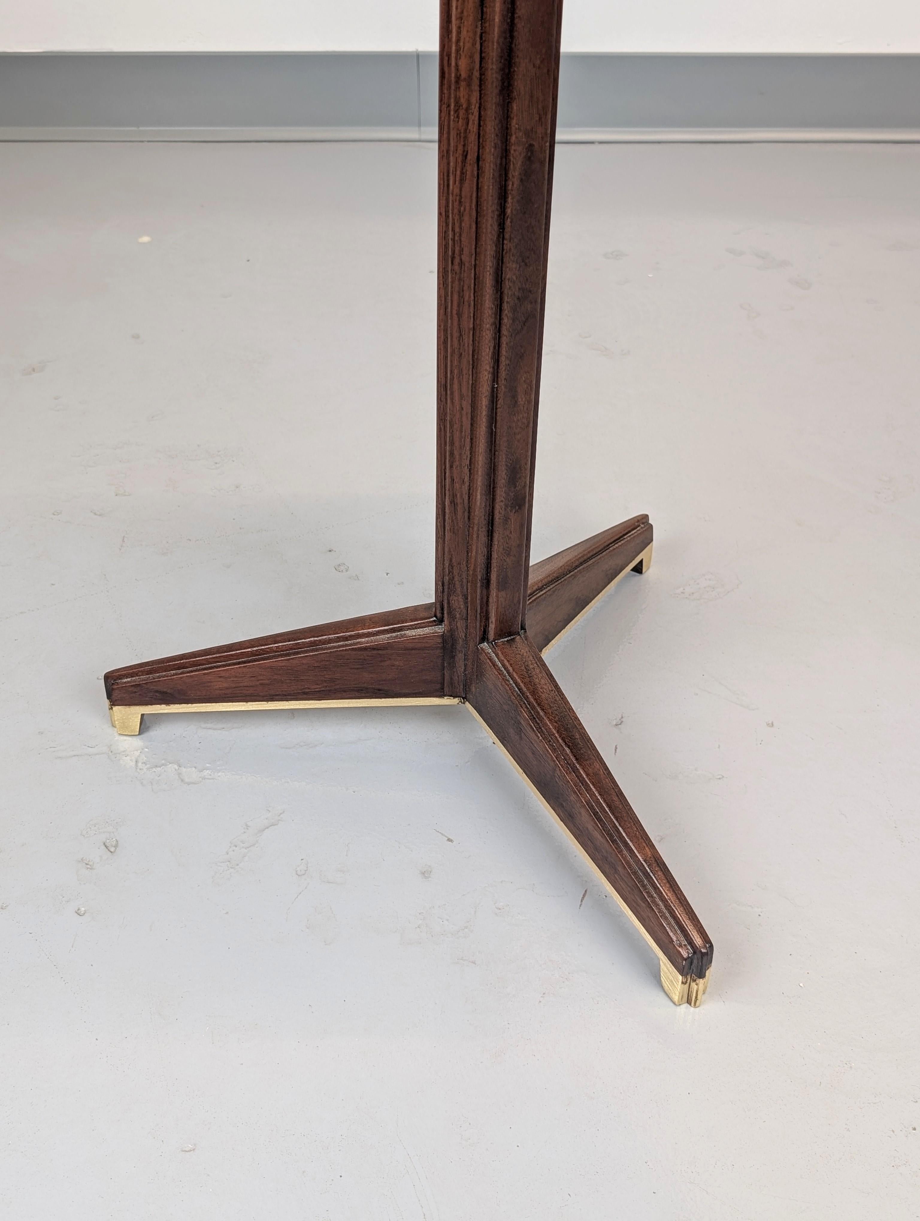 Edward Wormley #5928 A Table Walnut, Brass and Verde Antico Marble for Dunbar For Sale 2