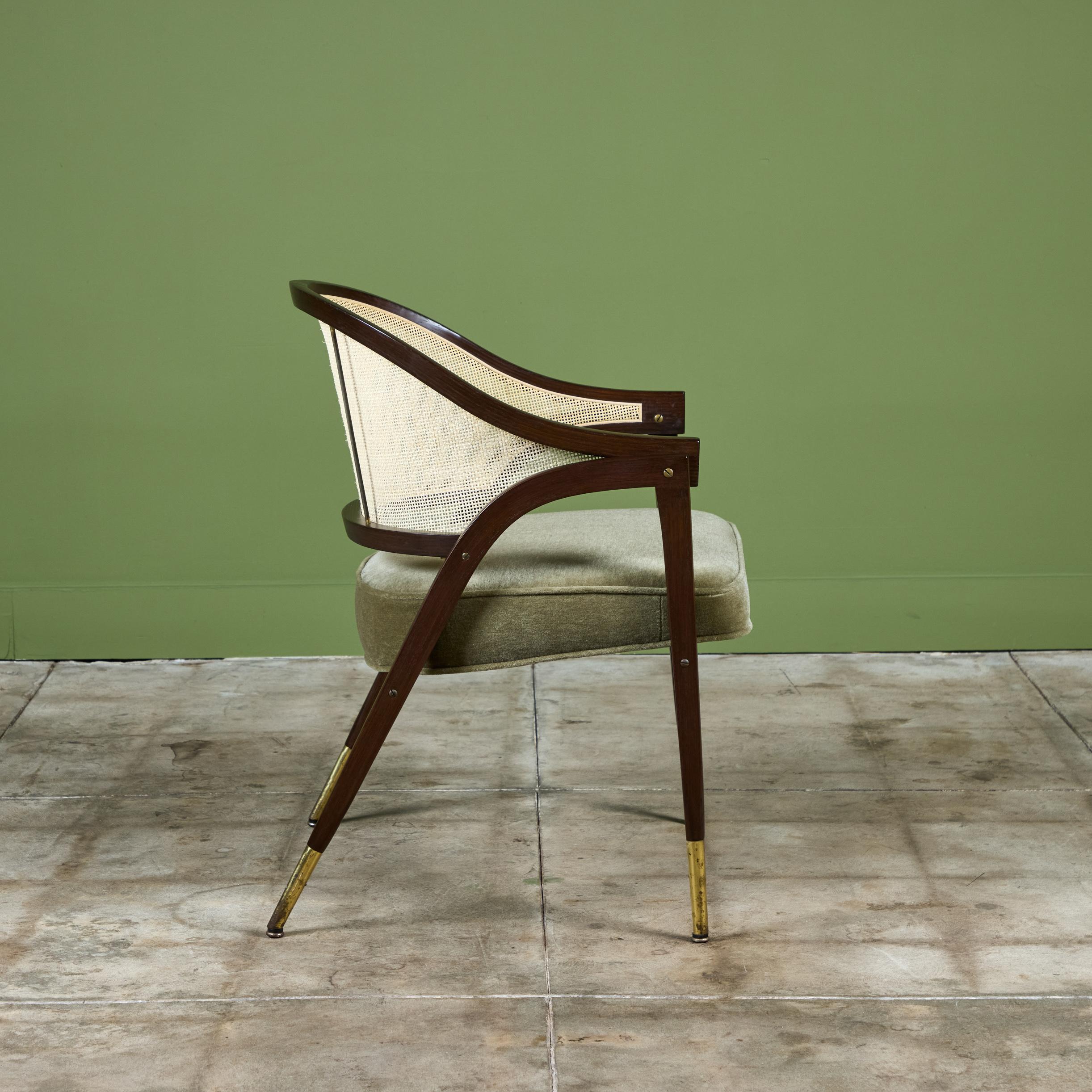 Edward Wormley für Dunbar: A-Frame-Sessel mit Rahmen (Messing) im Angebot