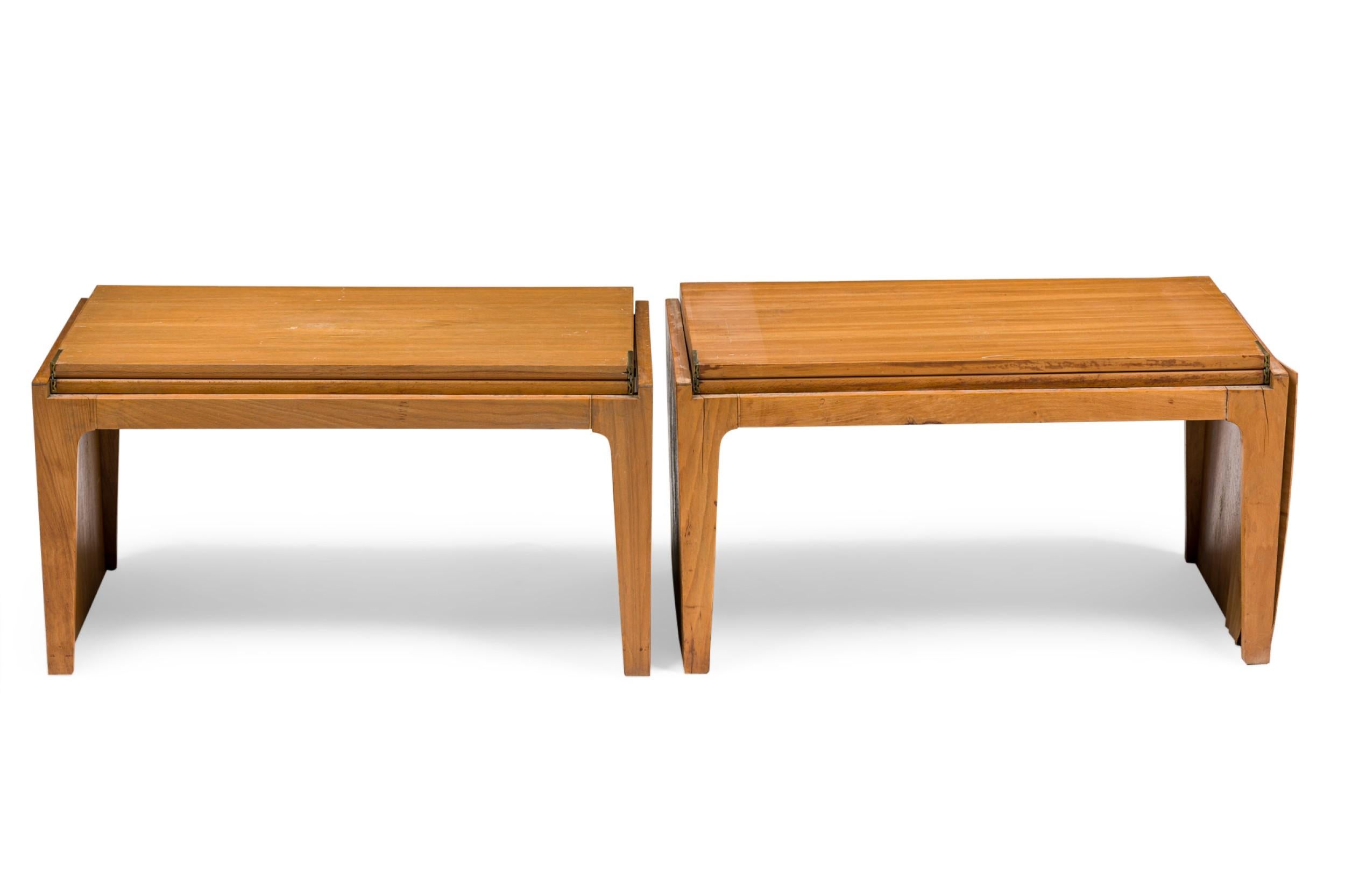 Hand-Crafted Edward Wormley American Mid-Century Convertible Stacking Occasional Tables For Sale