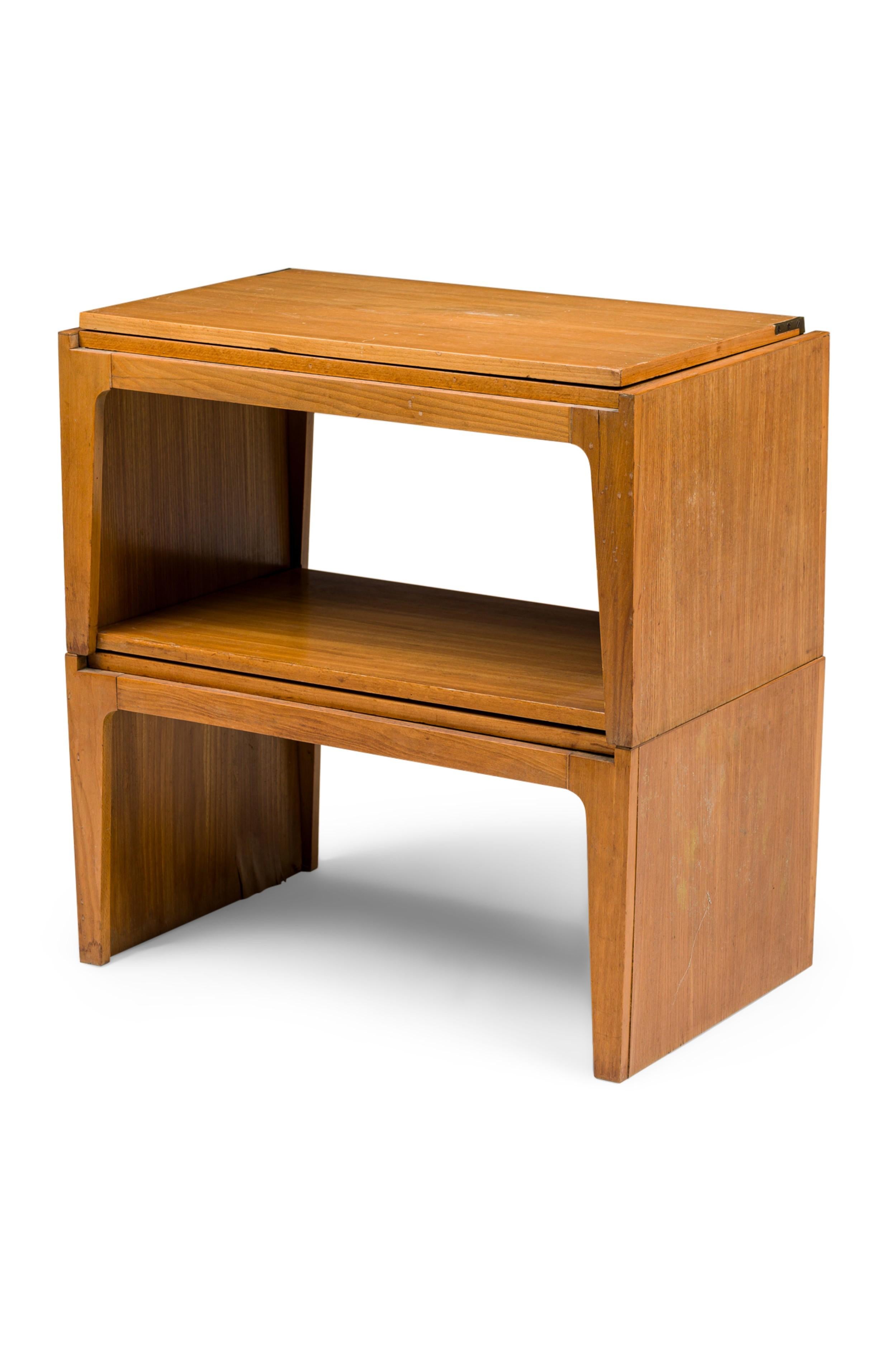 20th Century Edward Wormley American Mid-Century Convertible Stacking Occasional Tables For Sale
