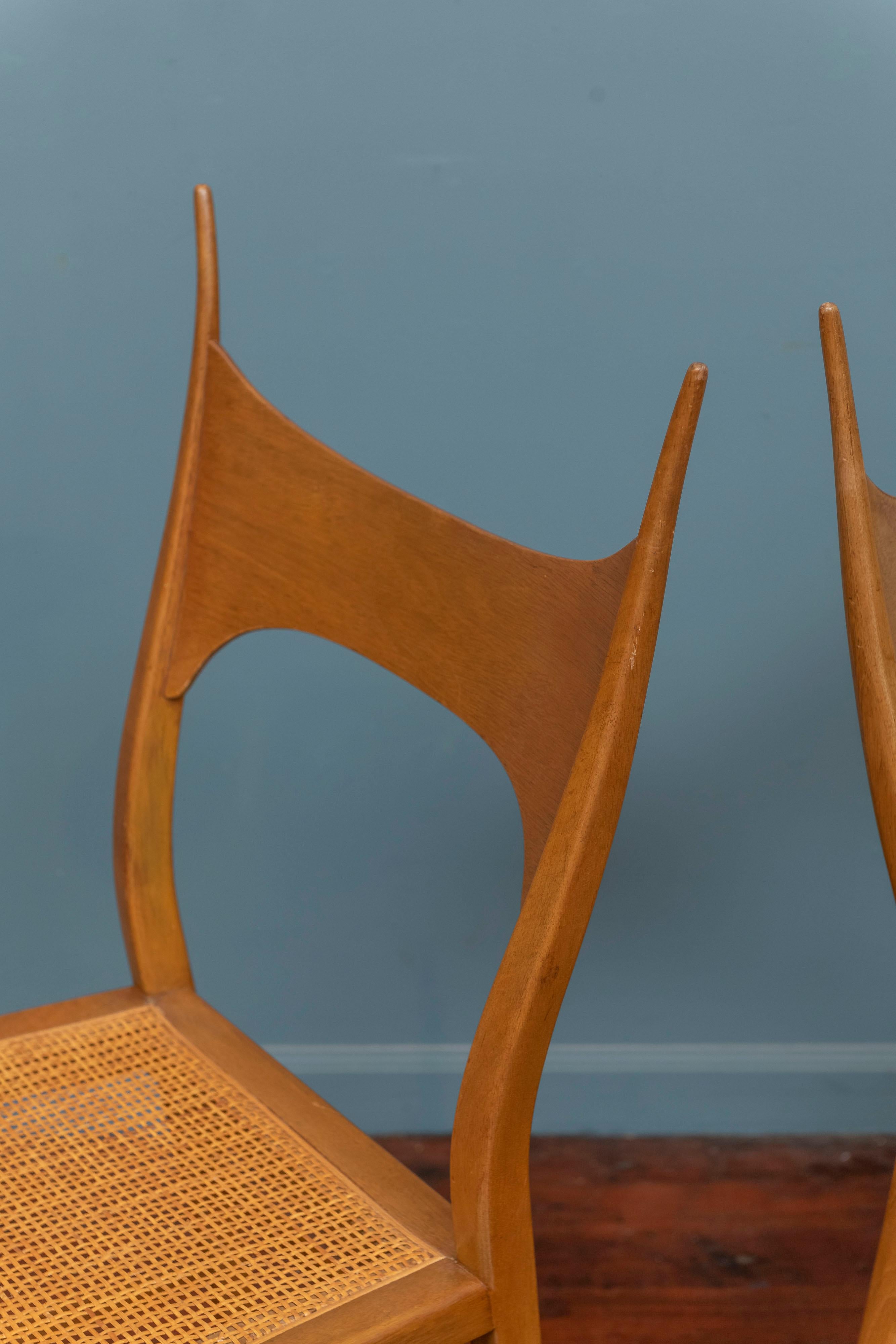 Edward Wormley Antler Chairs for Dunbar, Model 5580 In Good Condition For Sale In San Francisco, CA