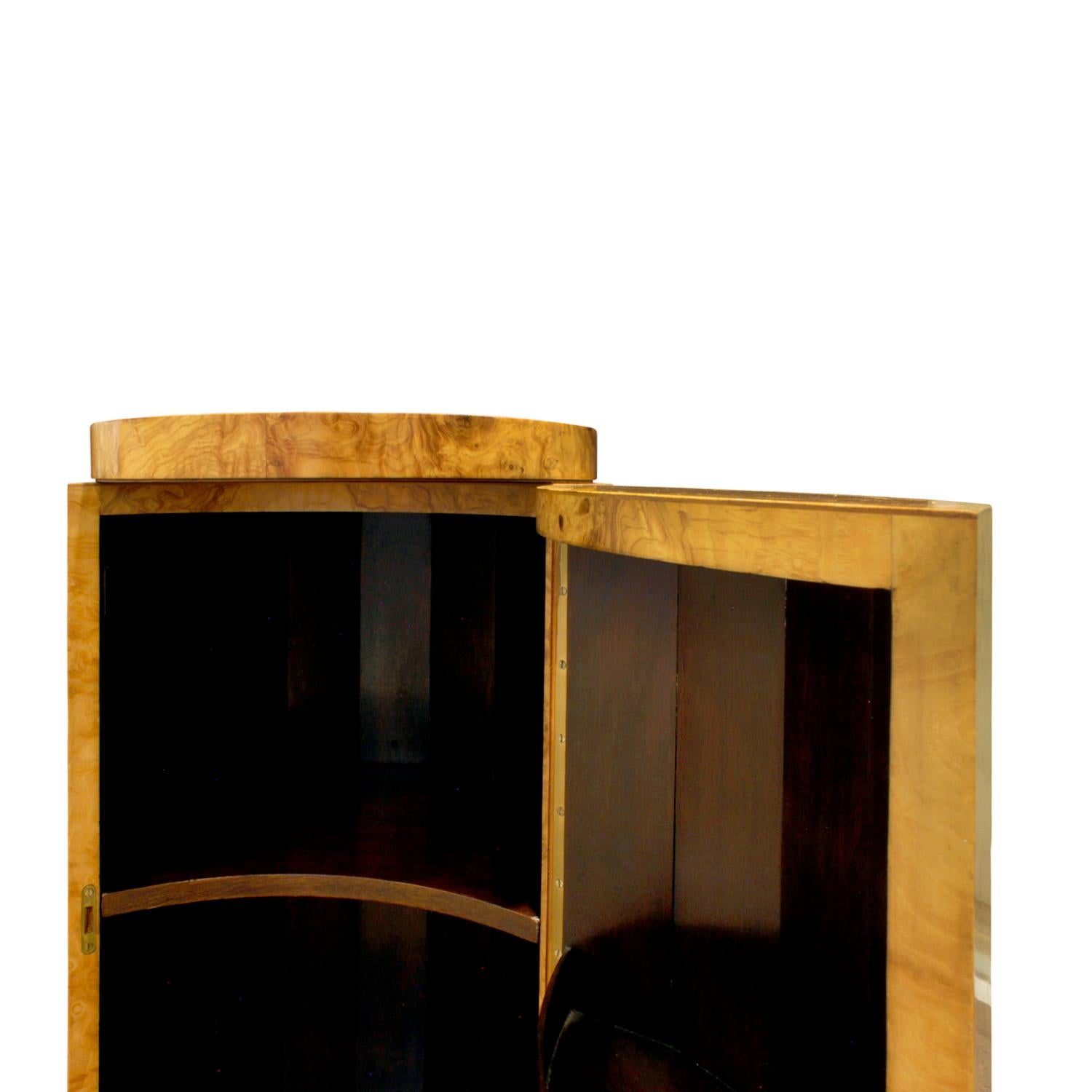 Mid-20th Century Edward Wormley Beautiful Pedestal Cabinet in Olive Burl, 1963