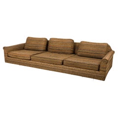 Übergroßes gepolstertes Sofa „Big Texan“ von Edward Wormley in Beige und Grün gemustert