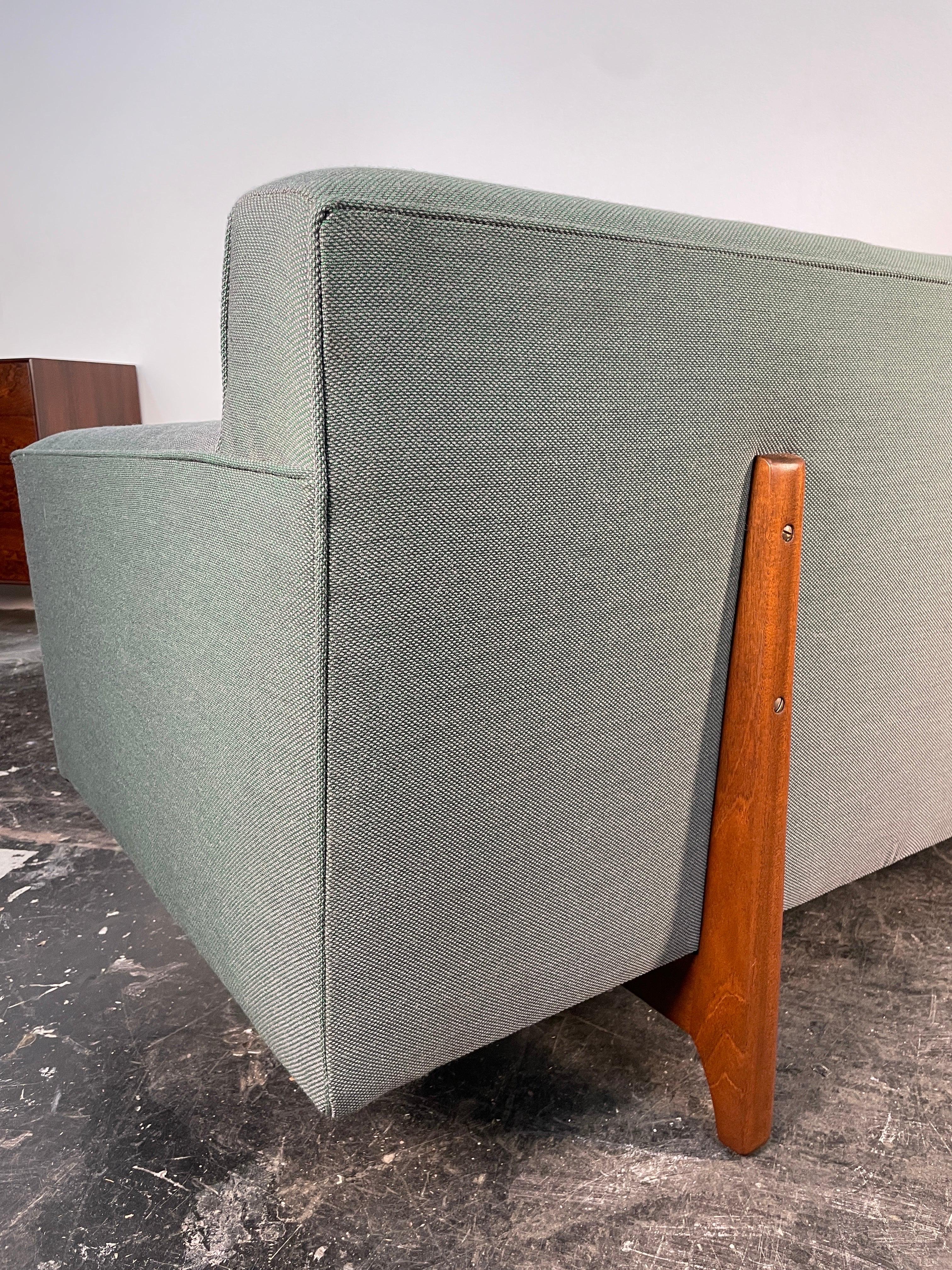 Fabric Edward Wormley Bracket Back Sofa for Dunbar For Sale