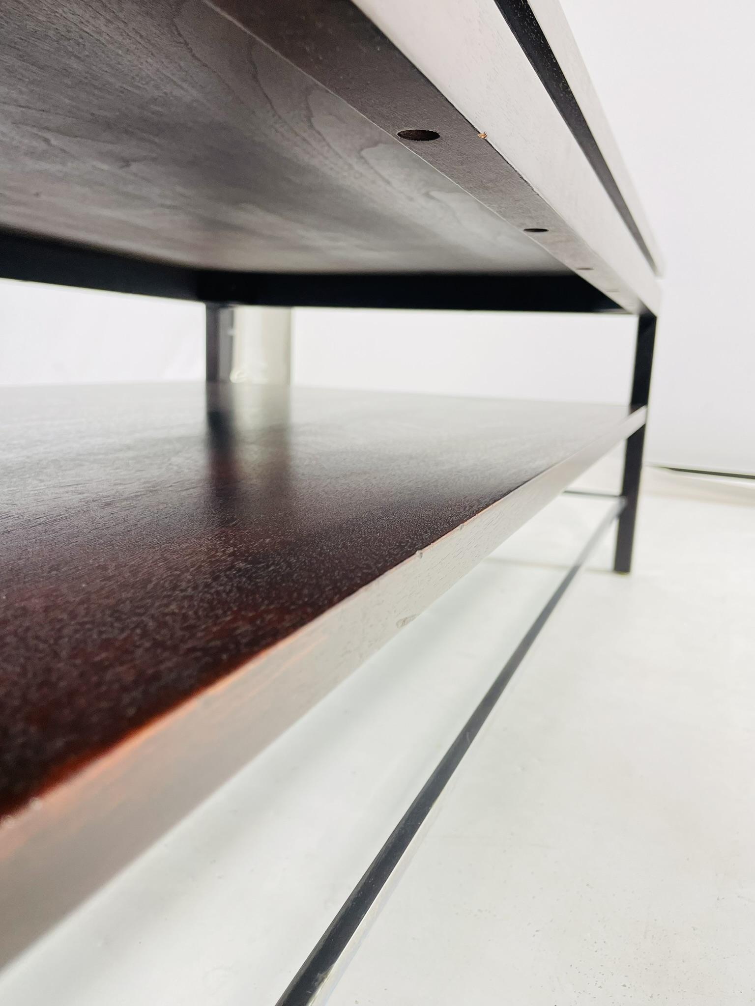 Walnut & Chrome Coffee Table by Edward Wormley for Dunbar, USA 1950's For Sale 7