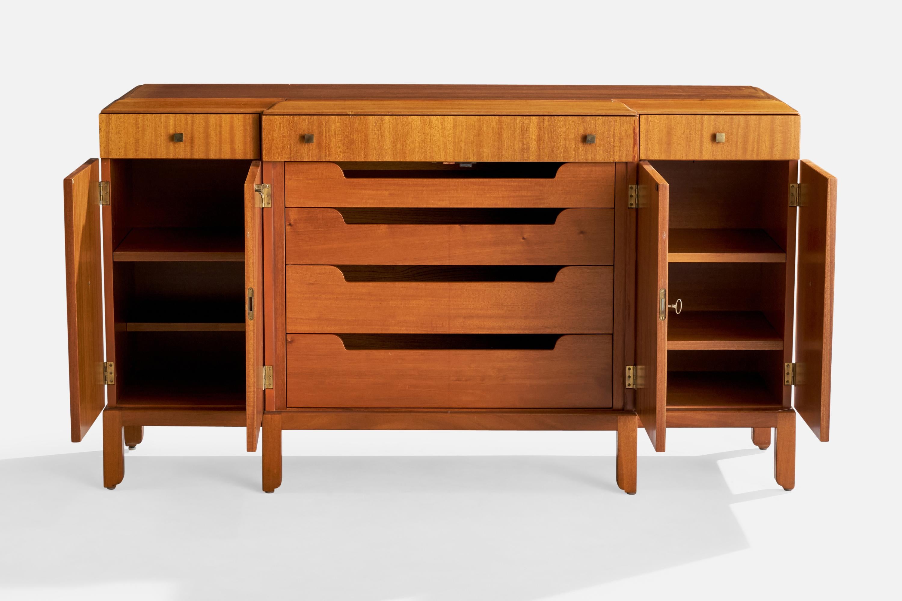 Edward Wormley, Cabinet, Mahogany, Brass, USA, 1950s For Sale 7