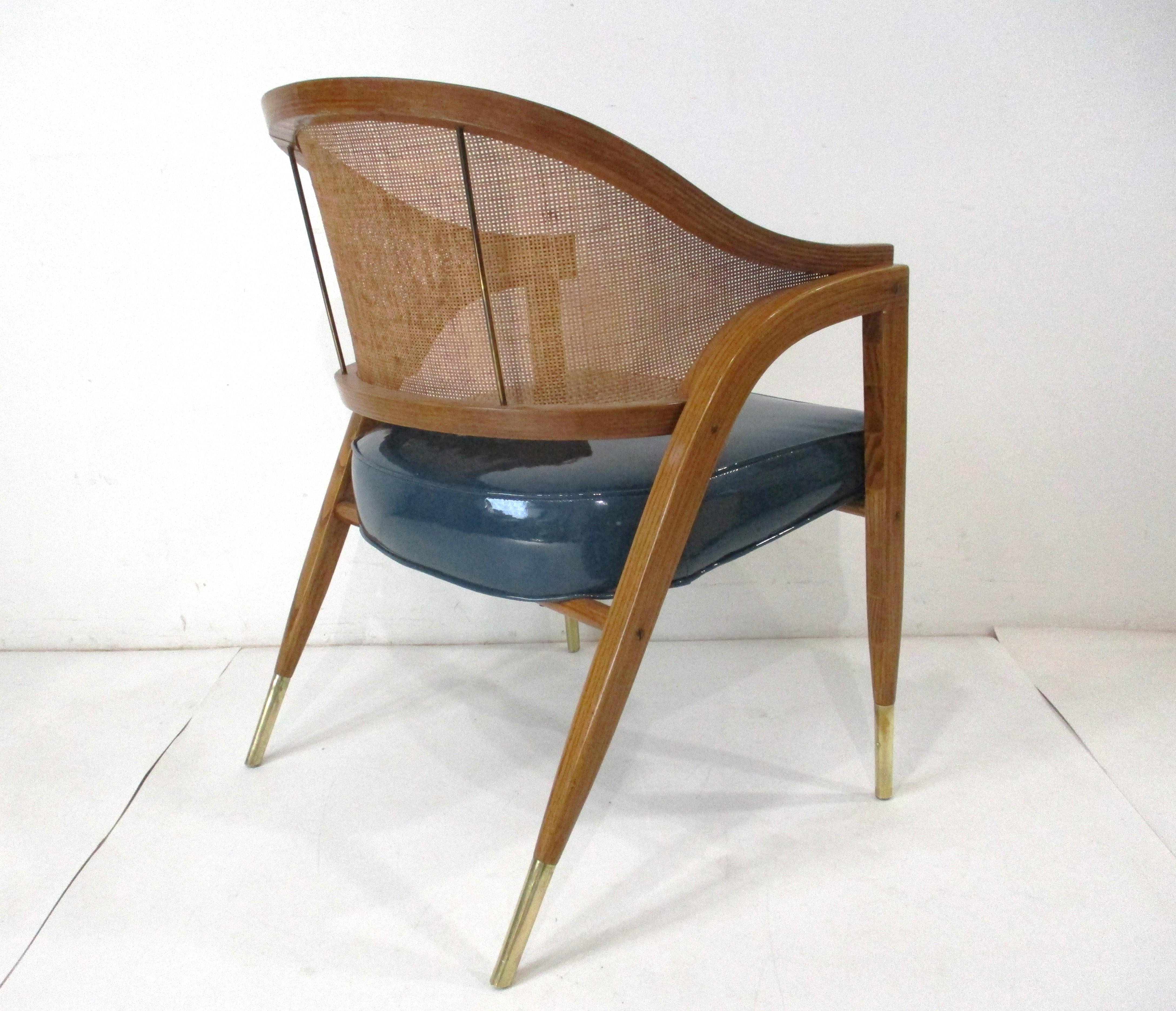 20th Century Dunbar Captains Compass Chair model # 5480 by Edward Wormley
