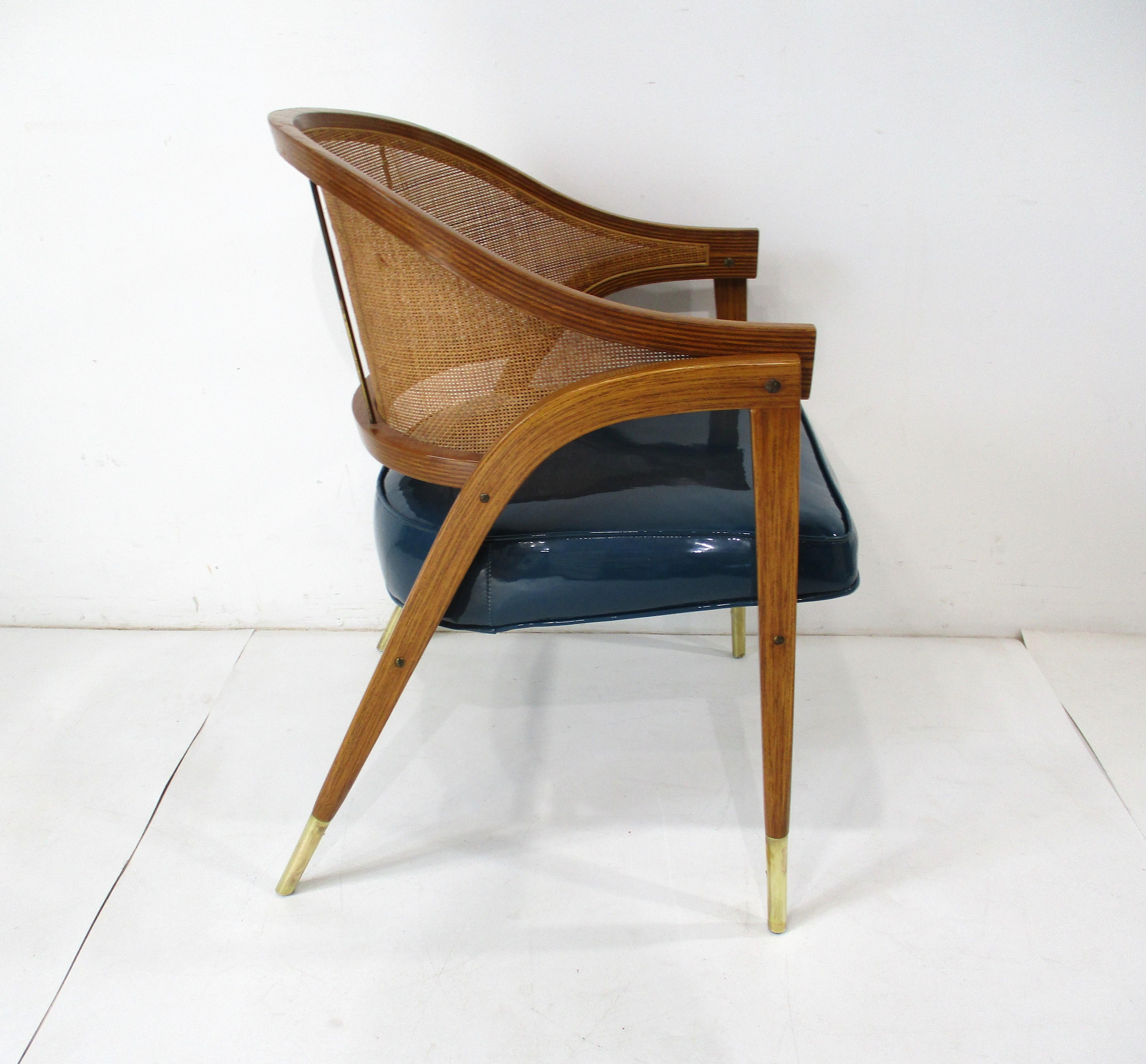 Brass Dunbar Captains Compass Chair model # 5480 by Edward Wormley