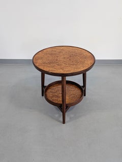 Edward Wormley Carpathian Elm and Walnut Model #6019 Table w/ Tray for Dunbar