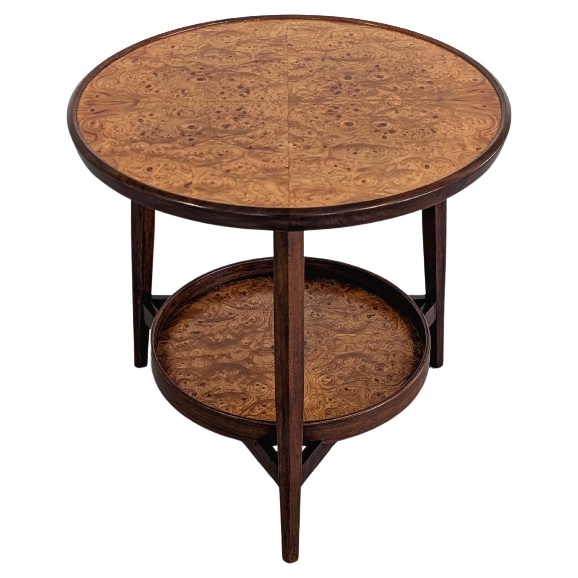 Table en orme et noyer avec plateau pour Dunbar Edward Wormley en vente