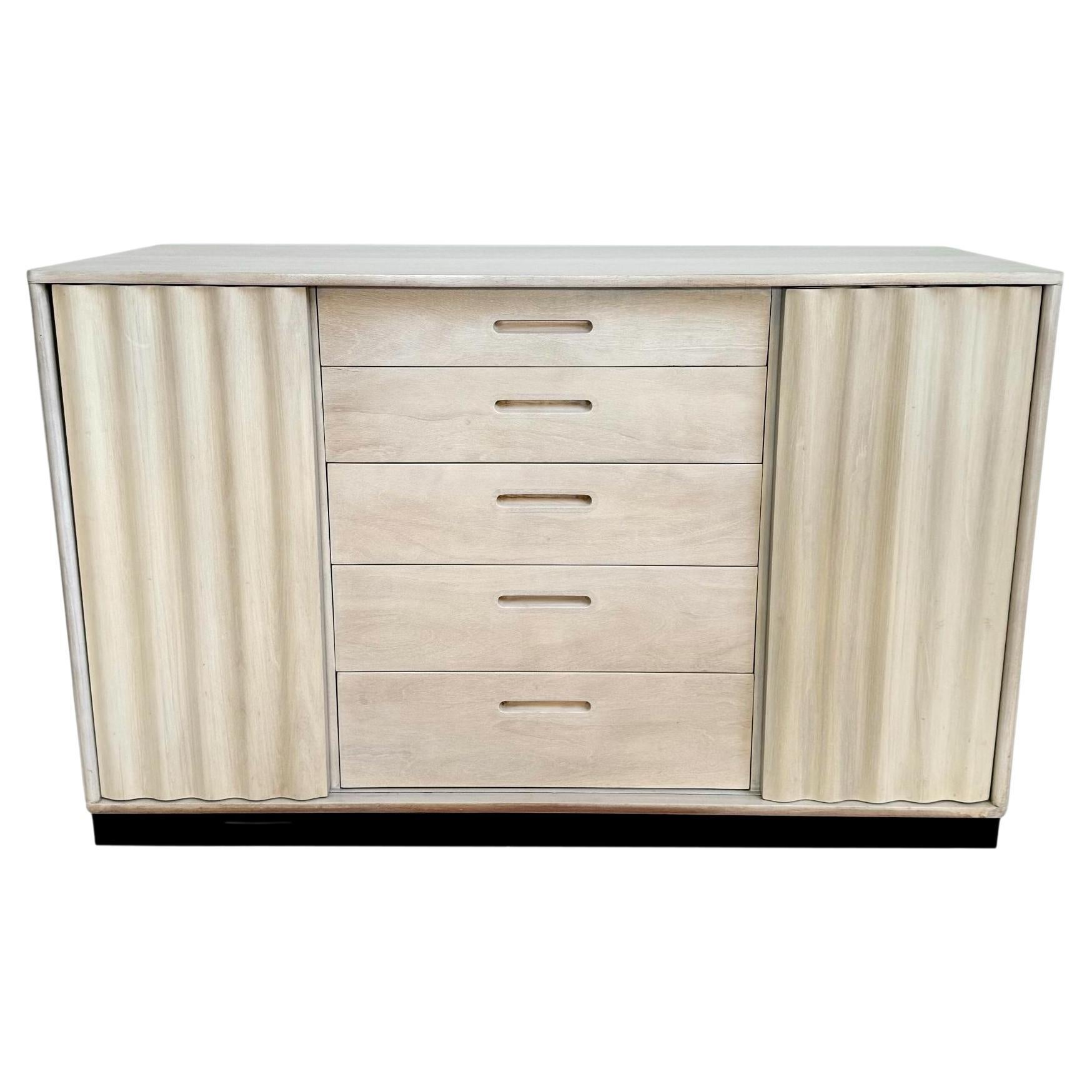 Edward Wormley Cerused Oak Cabinet for Dunbar, 1950s USA