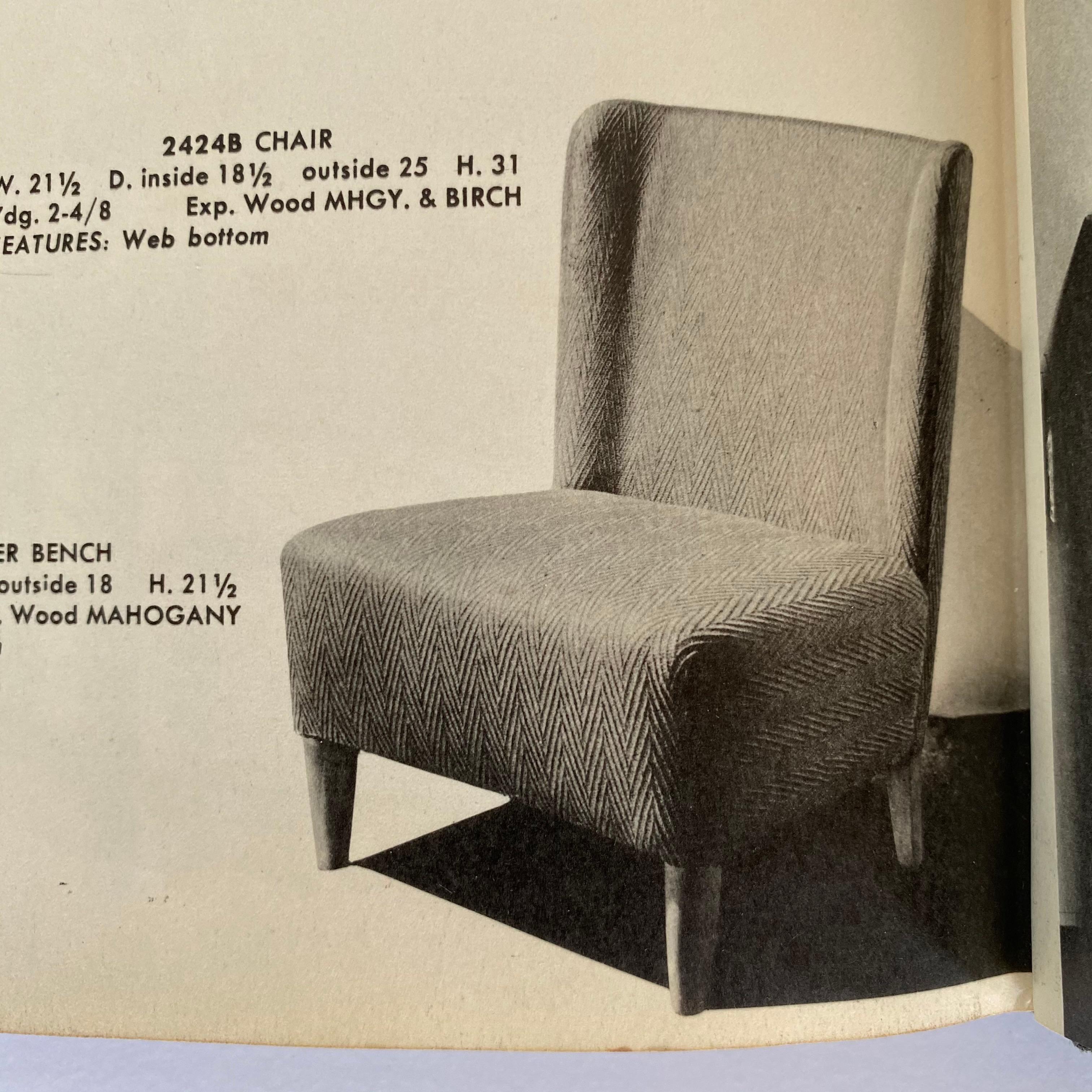 Edward Wormley Chair for Dunbar Model 2424B For Sale 1