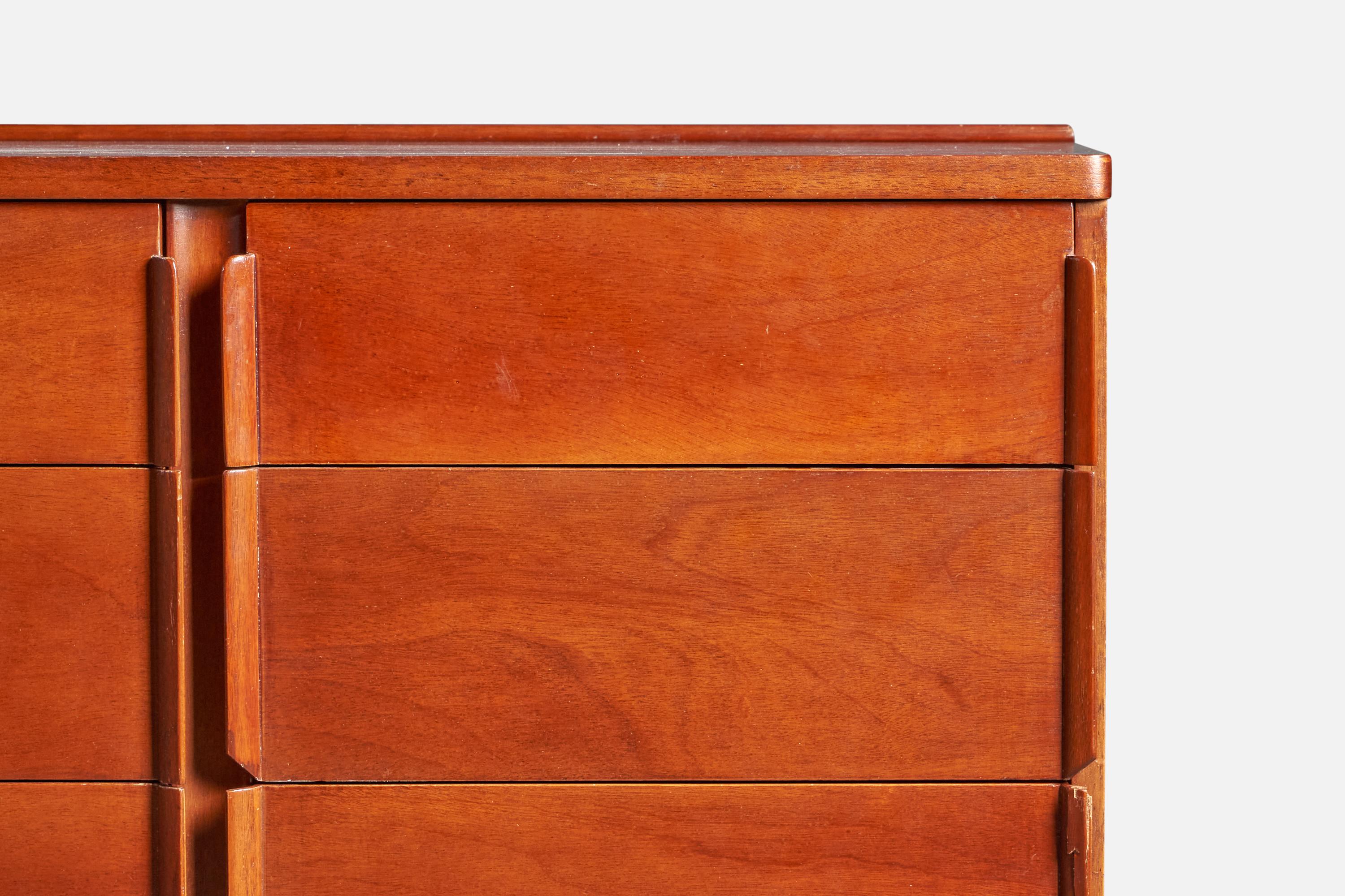 Edward Wormley, Chest of Drawers, Mahogany, USA, 1950s In Good Condition In High Point, NC