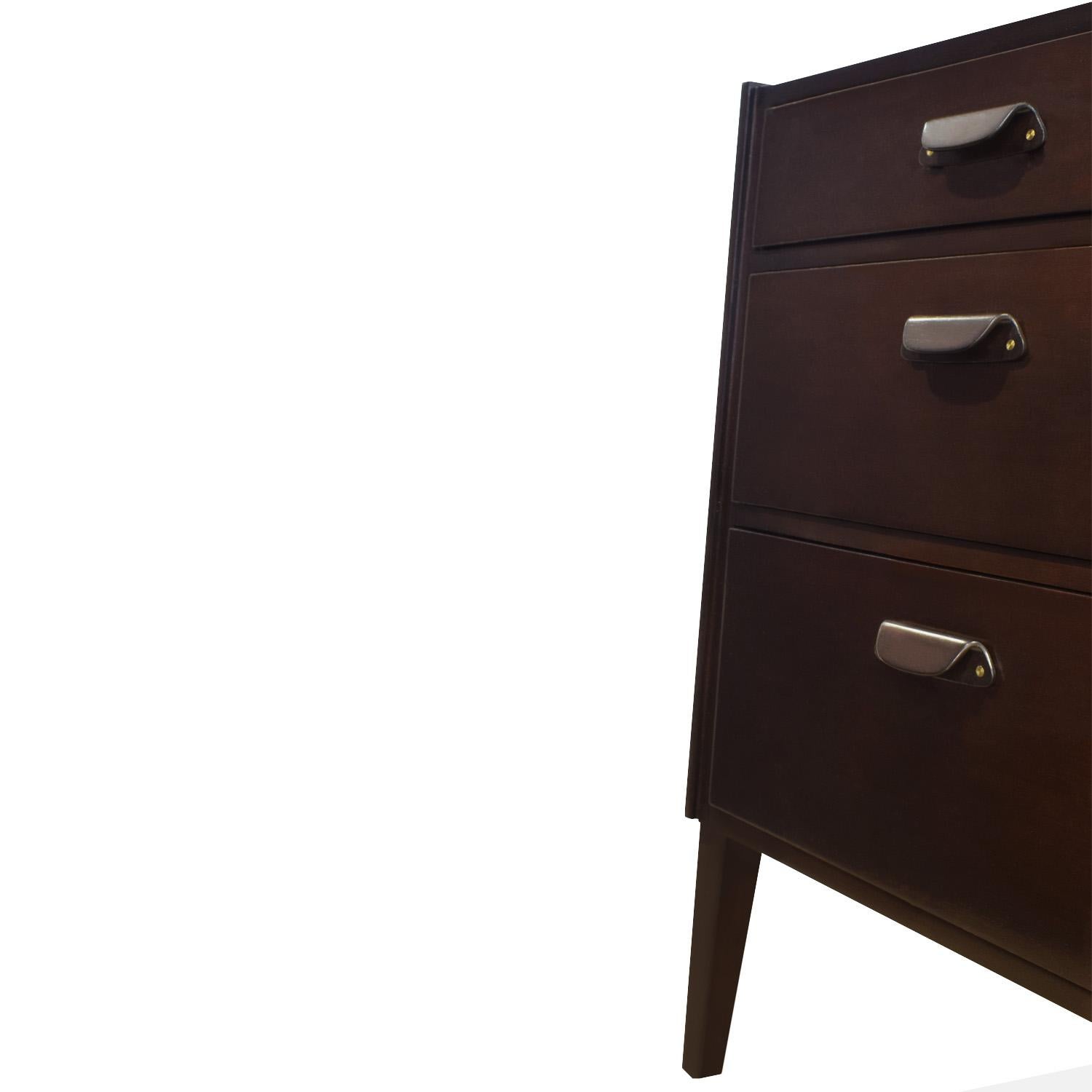 Hand-Crafted Edward Wormley Chest of Drawers with Hand-Carved Pulls 1955 'Signed'