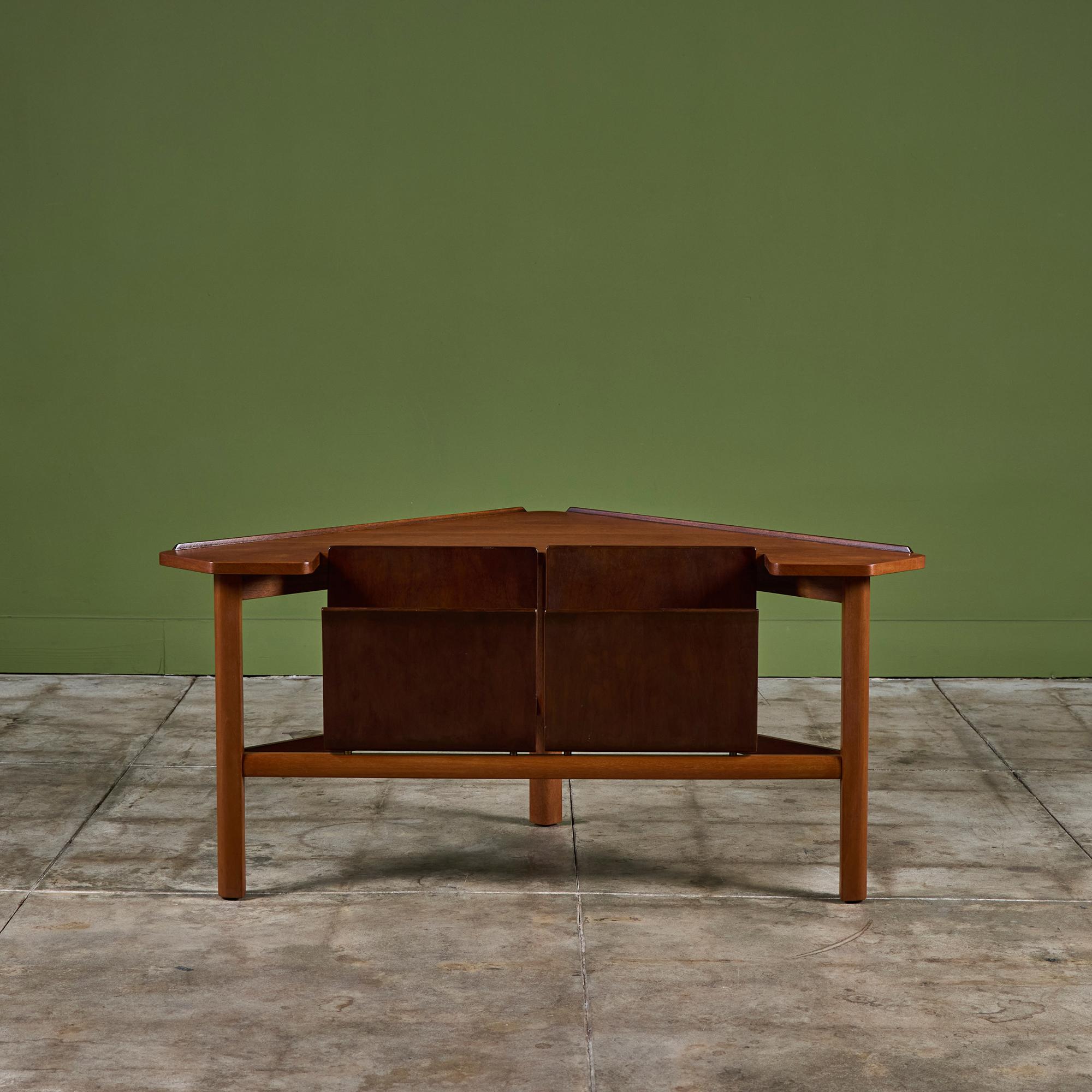 Mid-Century Modern Edward Wormley Corner Magazine Table for Dunbar For Sale