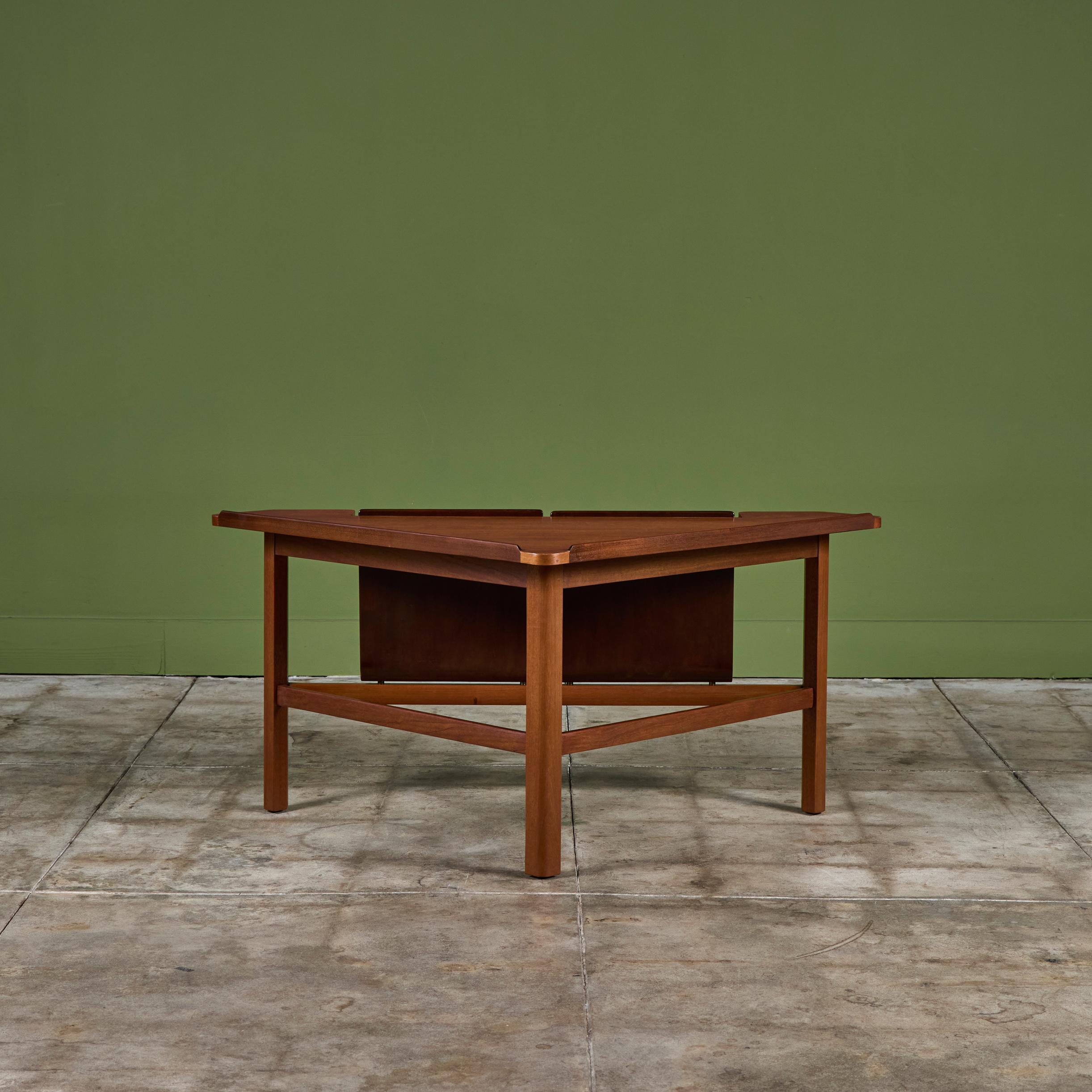 Mid-20th Century Edward Wormley Corner Magazine Table for Dunbar For Sale