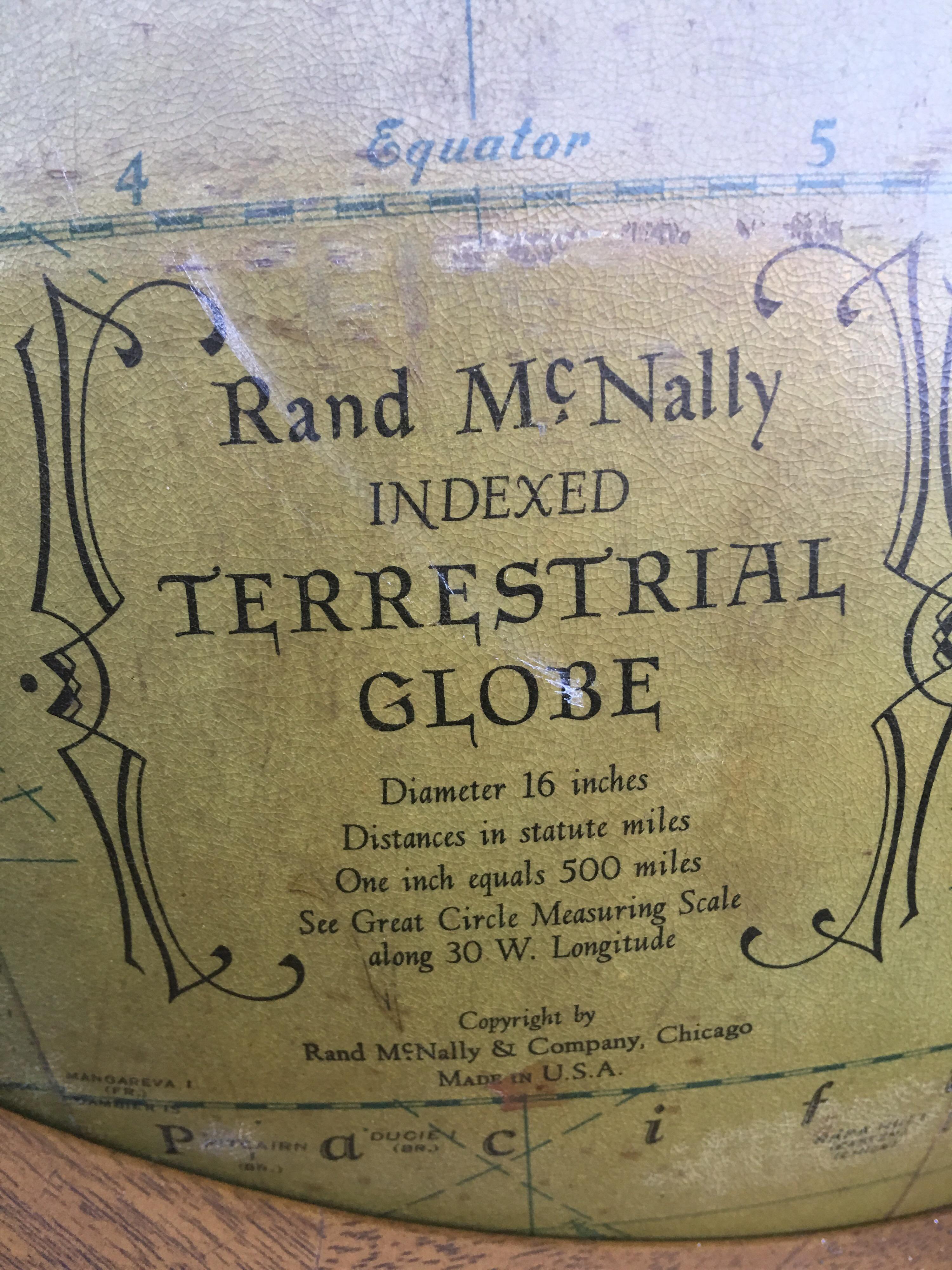 Mid-Century Modern Edward Wormley “Cosmopolitan” Rand McNally World Globe