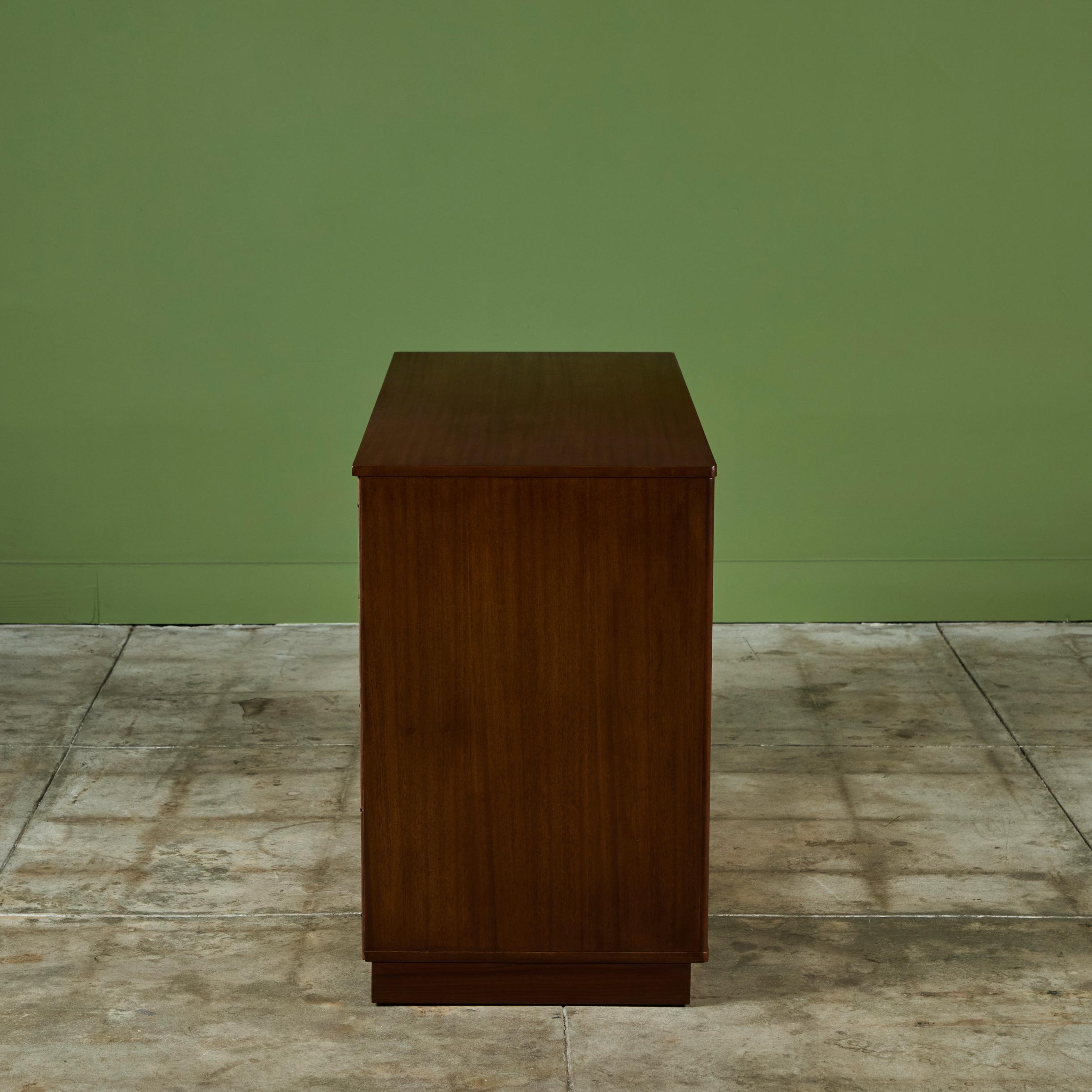 Edward Wormley Credenza with Rippled Cabinets for Dunbar For Sale 3