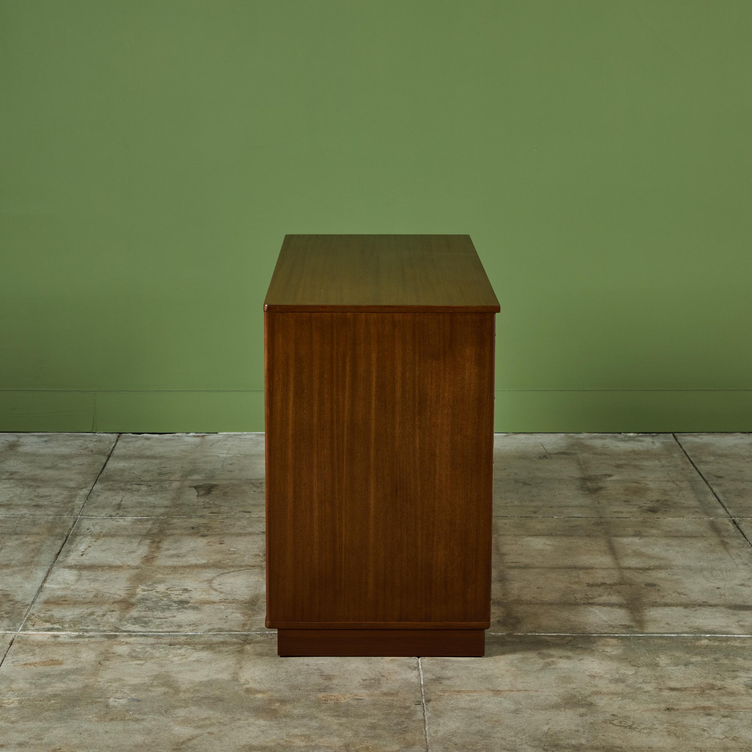 Edward Wormley Credenza with Rippled Cabinets for Dunbar For Sale 2