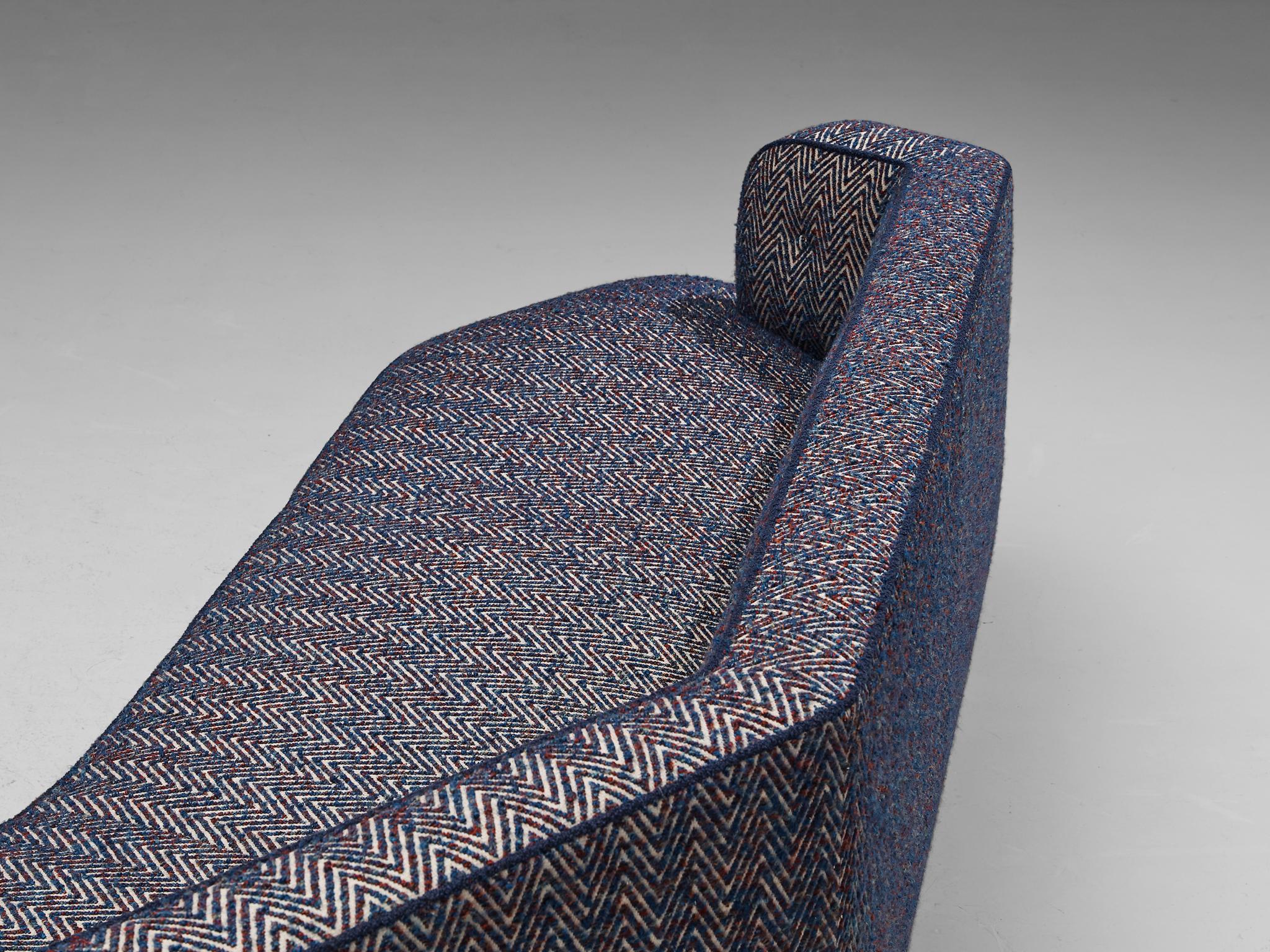 Mid-20th Century Edward Wormley Custom-Made 'Janus' Sofa in Multicolored Patterned Fabric 