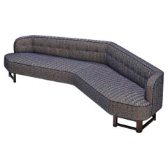 Edward Wormley Custom-Made 'Janus' Sofa in Multicolored Patterned Fabric 