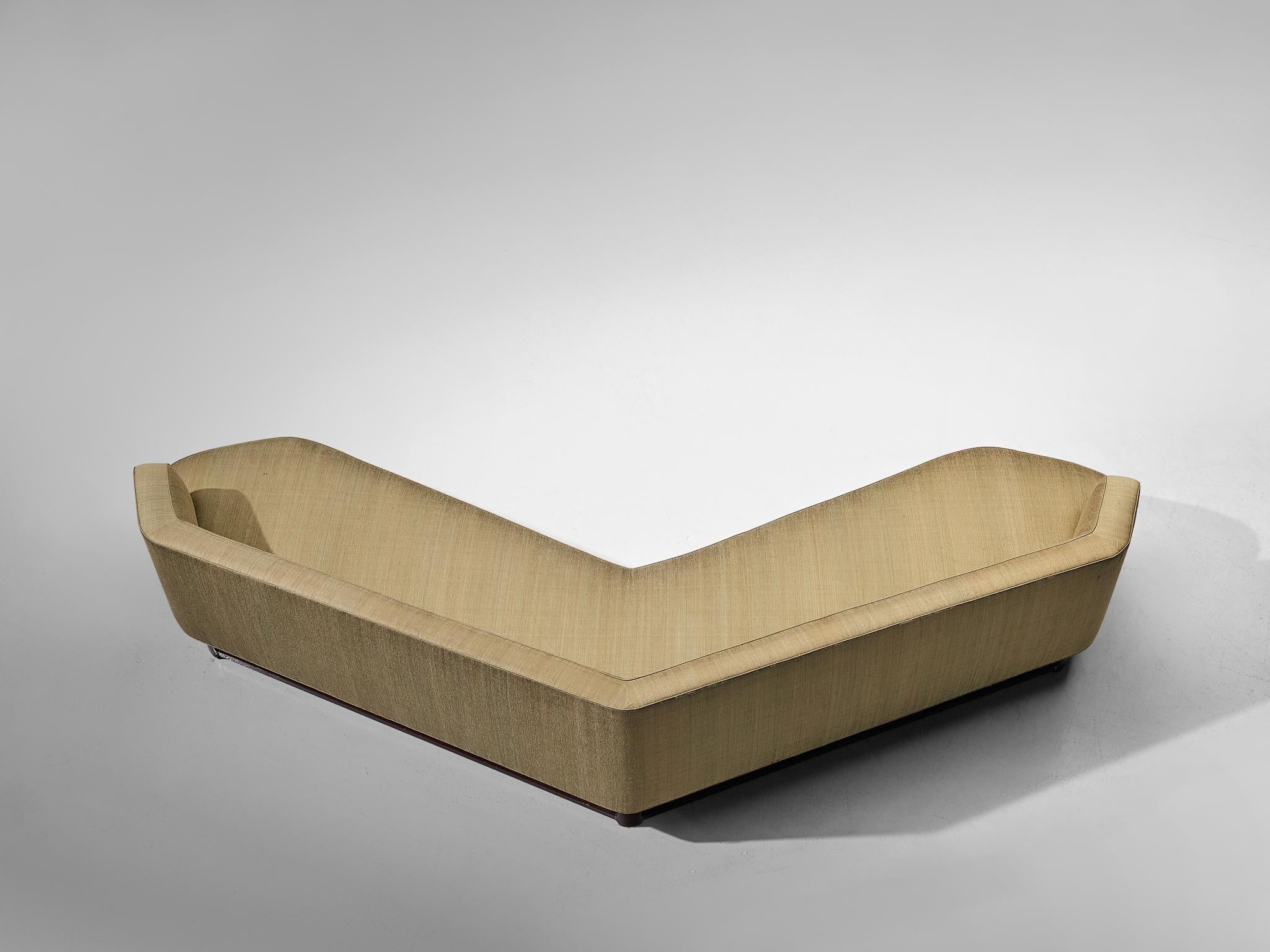 Mid-20th Century Edward Wormley Custom-Made 'Janus' Sofa in Soft Green Upholstery