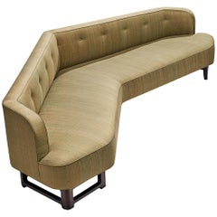 Edward Wormley Custom-Made 'Janus' Sofa in Soft Green Upholstery