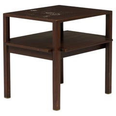 Edward Wormley Dark Finished Wooden Two-Tier End / Side Table