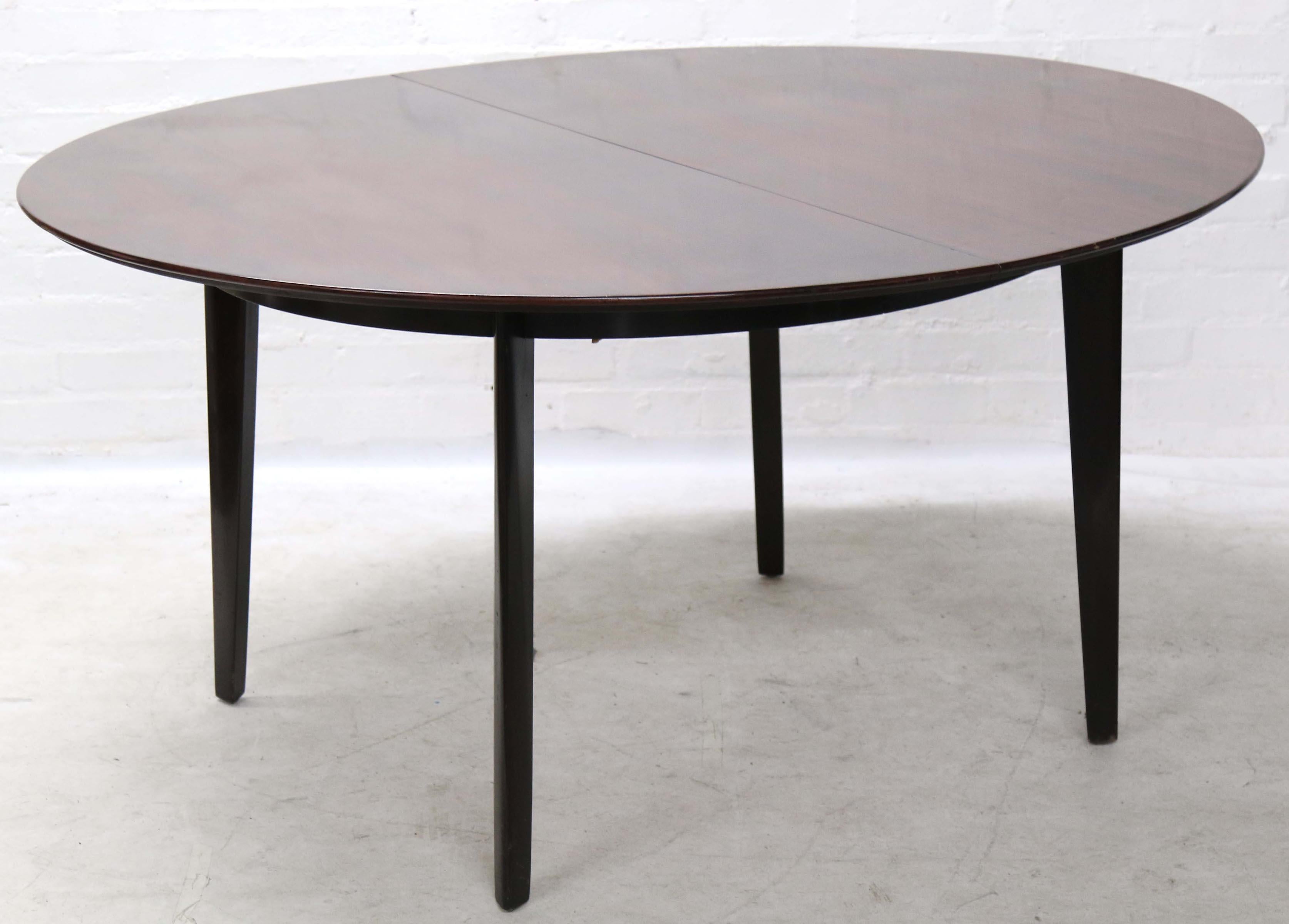 Walnut Edward Wormley Dining Table and Four Chairs by Dunbar Owned Noel Gallagher Oasis