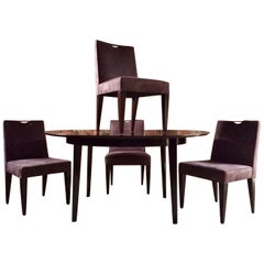 Edward Wormley Dining Table and Four Chairs by Dunbar Owned Noel Gallagher Oasis