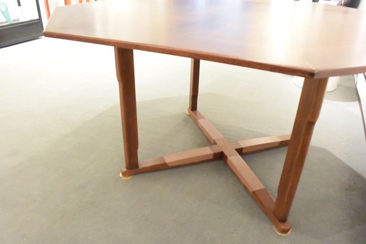 Patinated Edward Wormley Dining Table for Dunbar For Sale