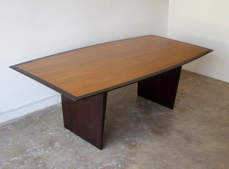 20th Century Edward Wormley Dining Table for Dunbar Model 5965 Special Order Walnut Top 1950s For Sale