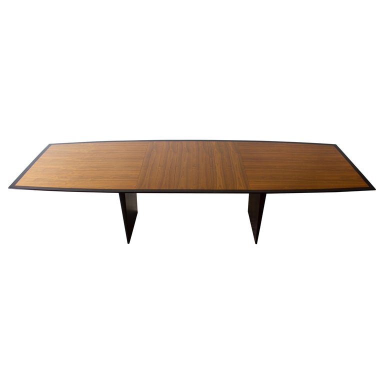 Edward Wormley Dining Table for Dunbar Model 5965 Special Order Walnut Top 1950s For Sale
