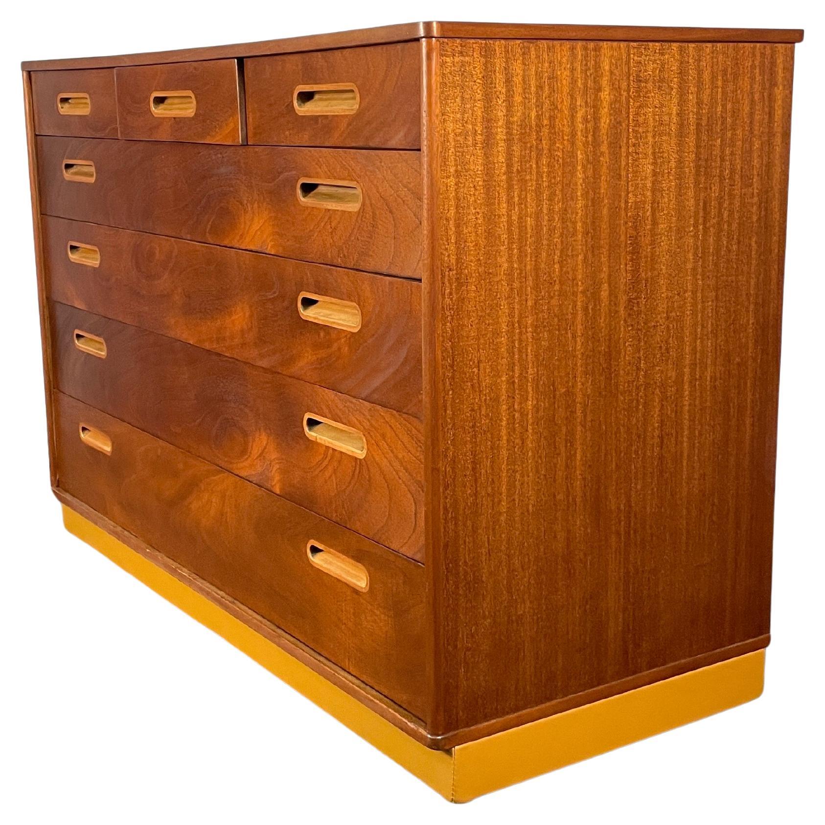 Edward Wormley Dresser in Mahogany and Leather for Dunbar For Sale