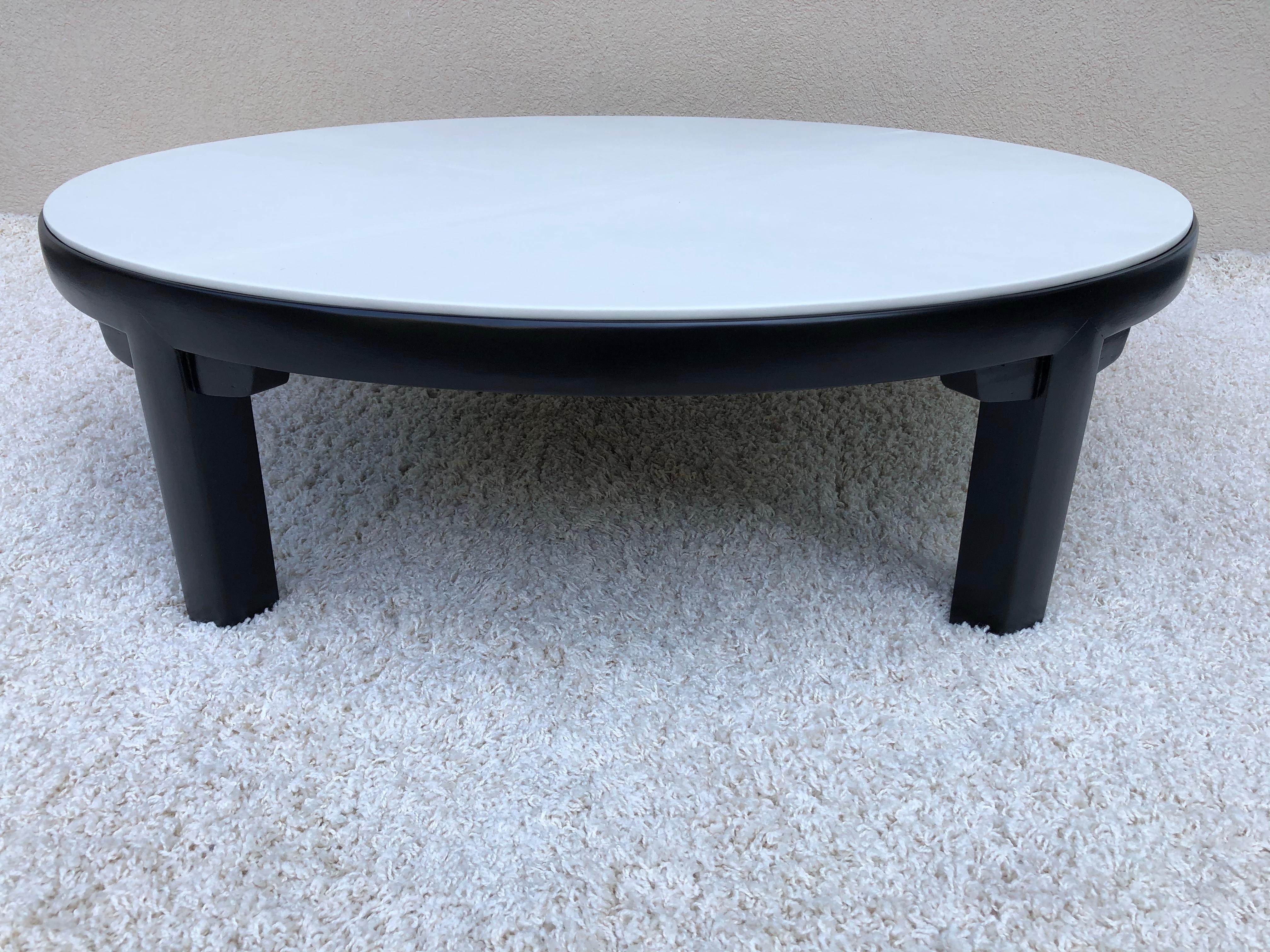 off white round coffee table