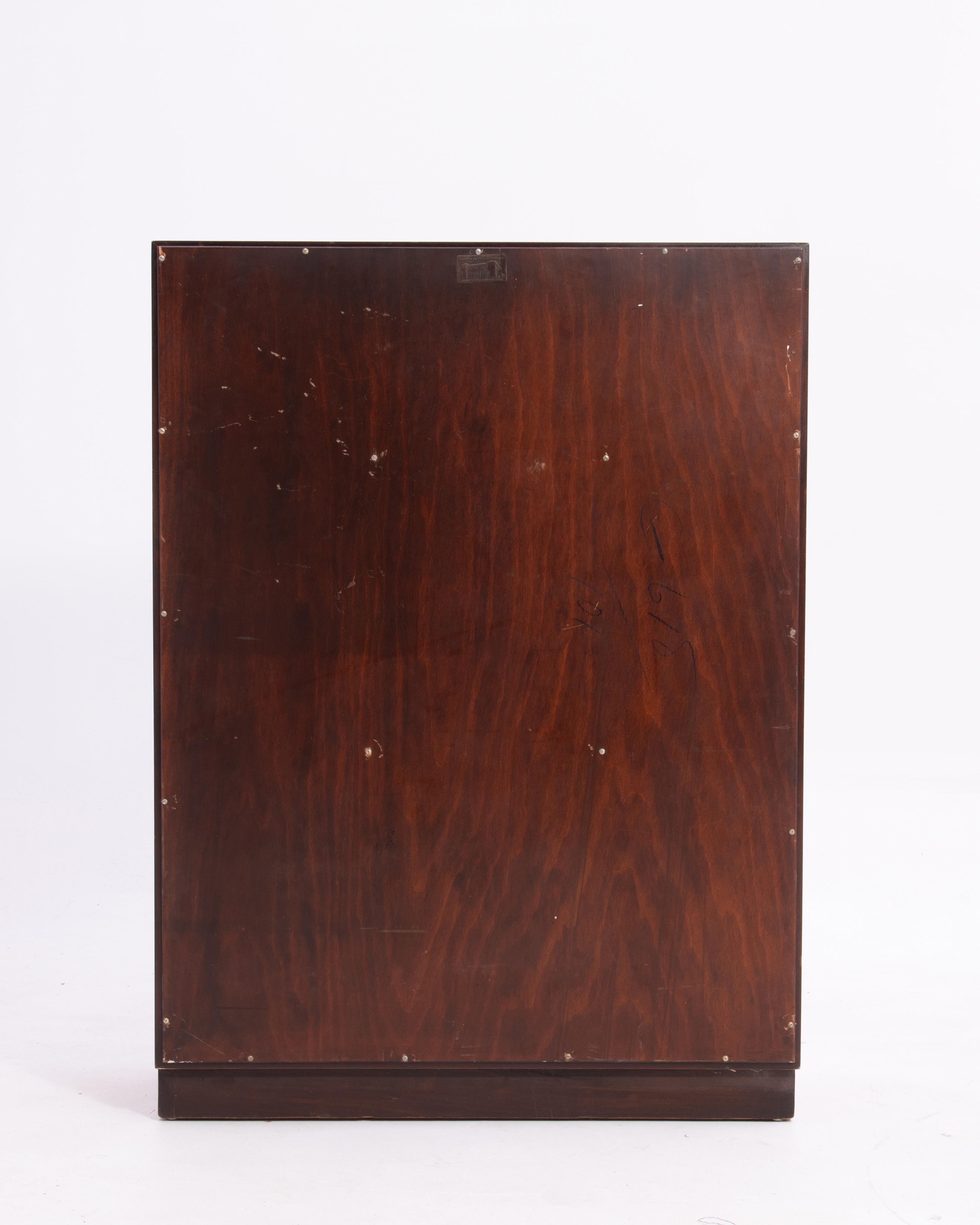 Mid-20th Century Edward Wormley Dunbar Banded Mahogany Stepped Bookcase 1960s For Sale