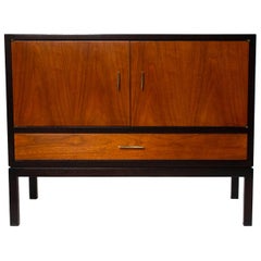 Edward Wormley Dunbar Cabinet or Nightstand in Walnut Mahogany & Brass Dunbar