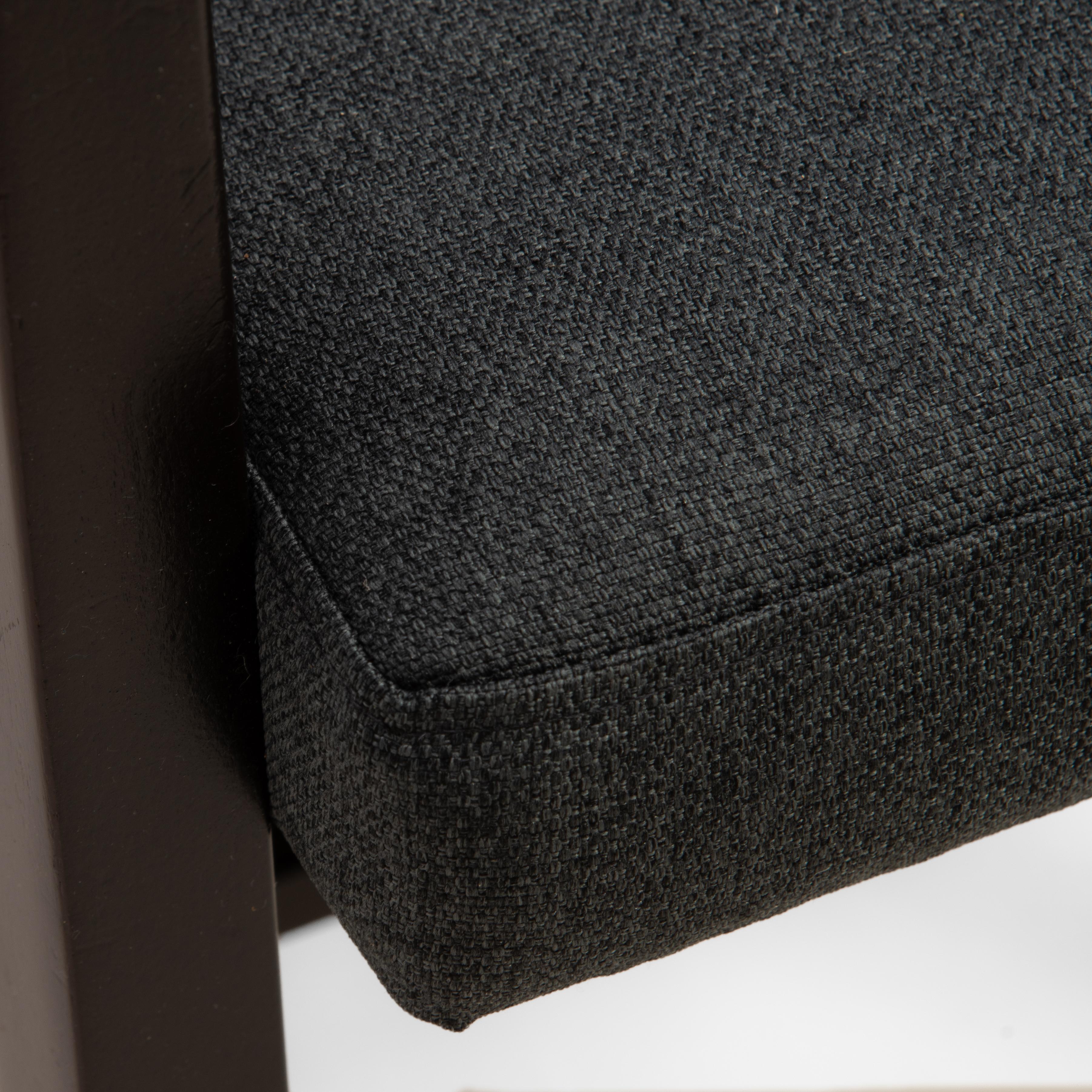 Edward Wormley Dunbar Cane Rosewood Armchair Mid Century Restored Knoll Fabric For Sale 8