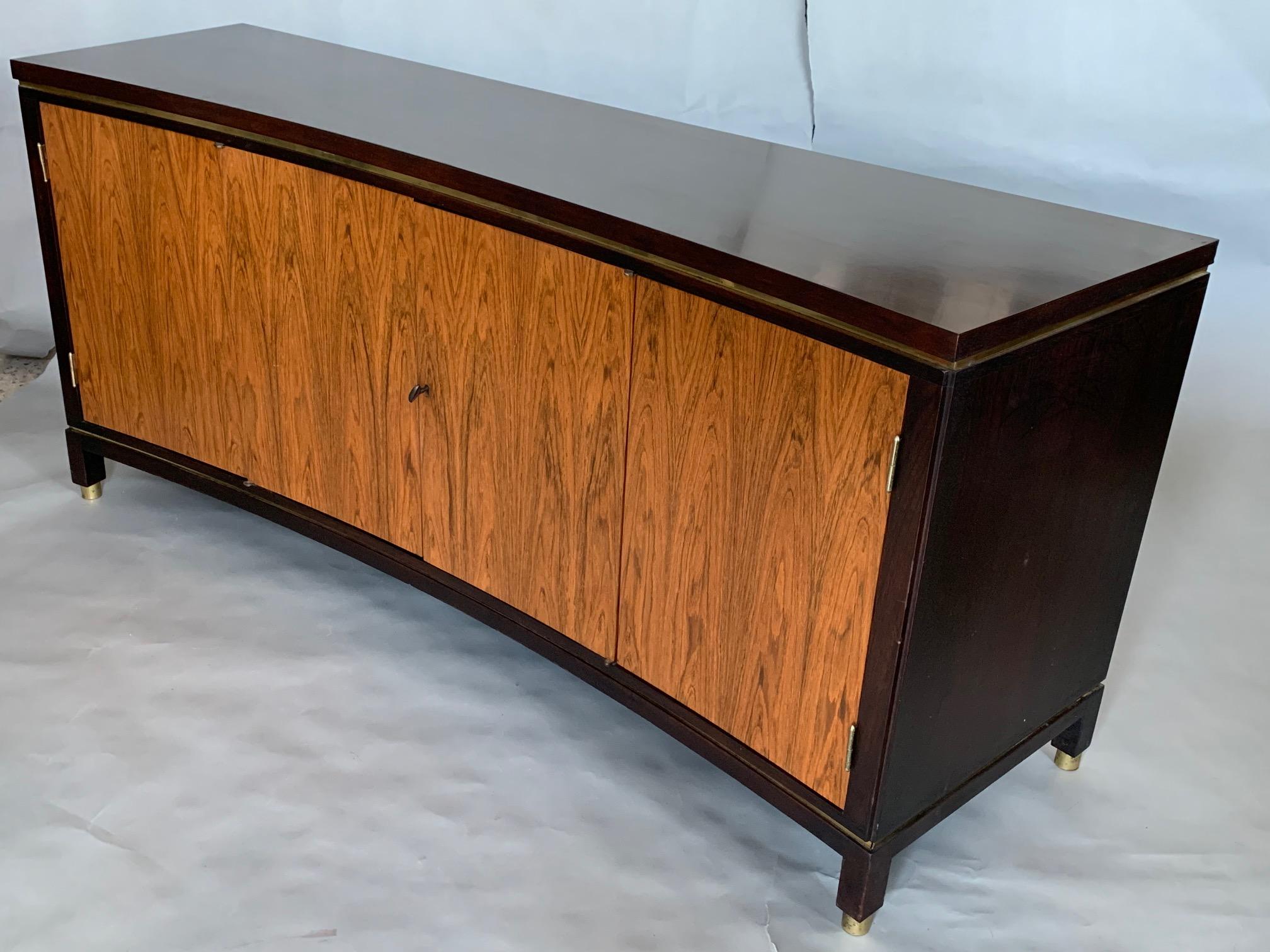 American Edward Wormley Dunbar Custom Credenza Rosewood Curved Front For Sale
